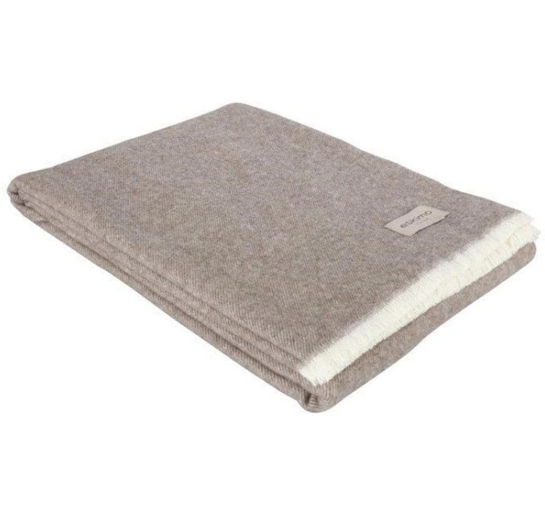 Eskimo Wohndecke – 130 × 200 cm, Wolle, Beige