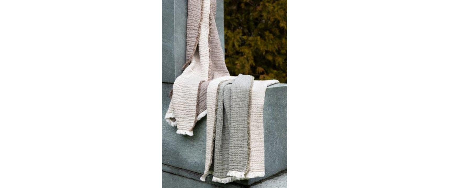 Eskimo Wohndecke – 130 × 200 cm, Bio-Baumwolle, Beige