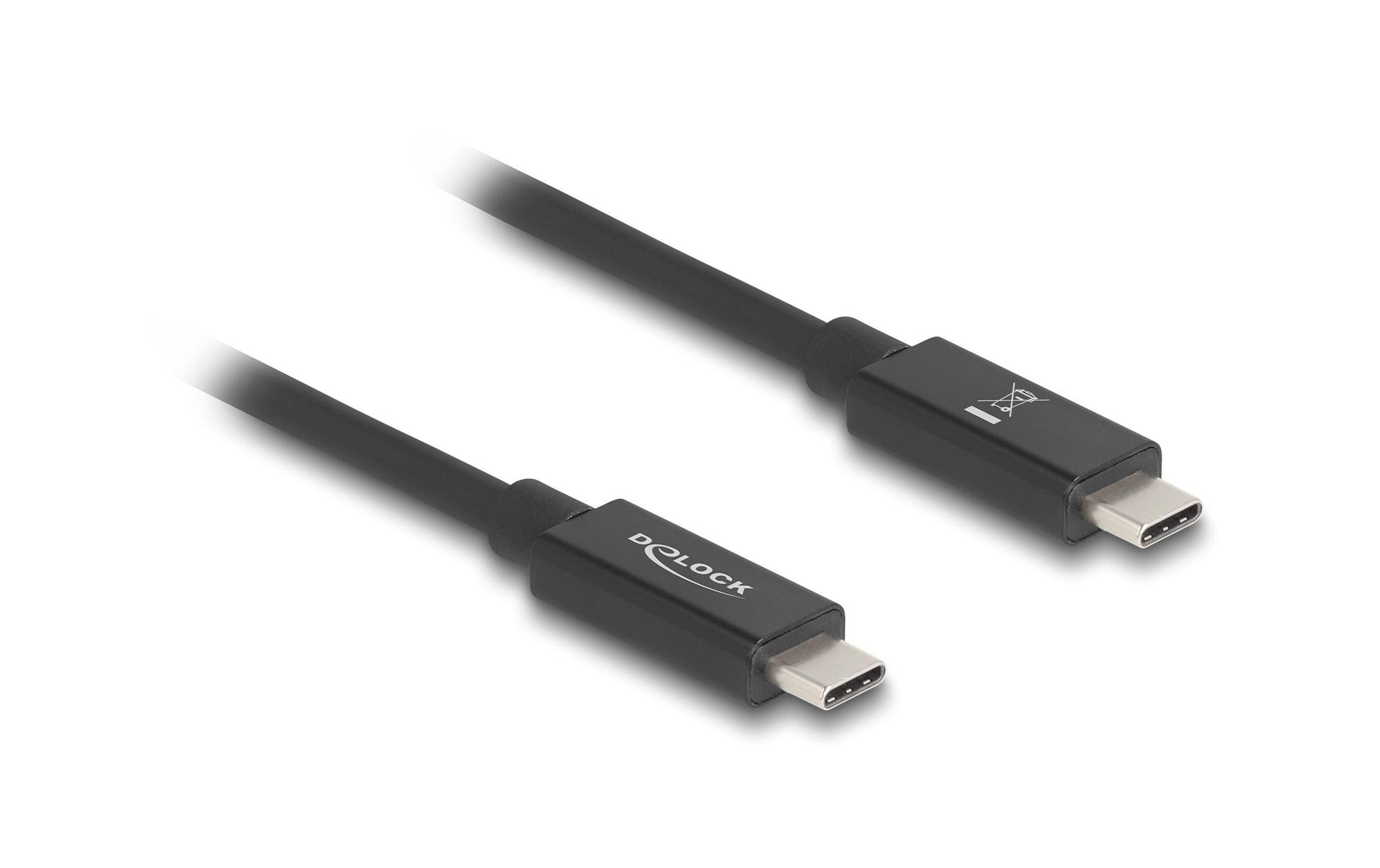 DeLOCK USB-C auf USB-C Kabel – Thunderbolt 4 40 Gbit/s – 0,5 m – PD 240 W – 16K/60 – TPE-Mantel, E-Marker