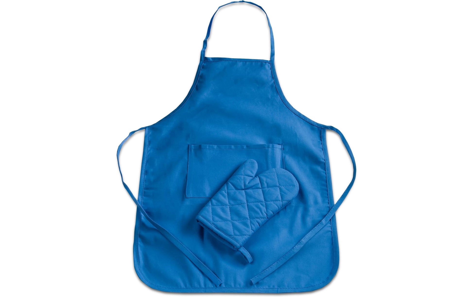Städter Kochschürze Kleiner Hobbybäcker – Baumwolle, 40×59,5 cm, Blau, inkl. hitzebeständigem Handschuh