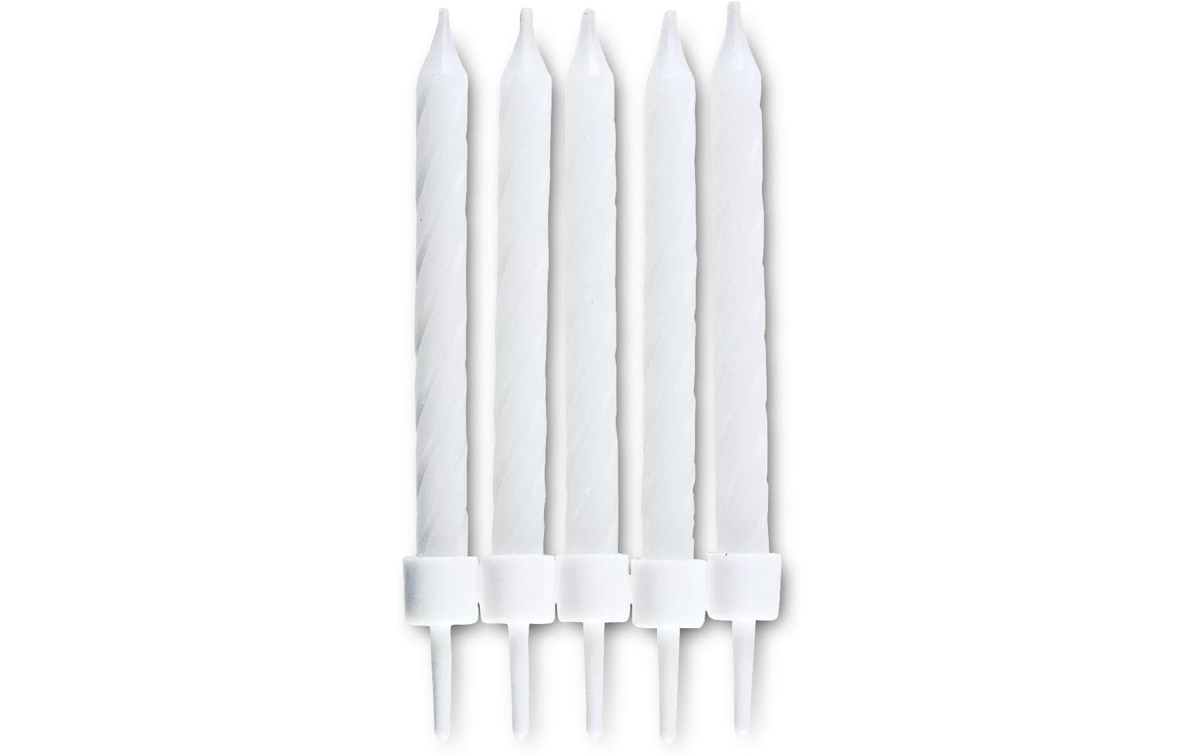 Städter Geburtstagskerzen – Weiss – 7,5 cm – 10 Stk