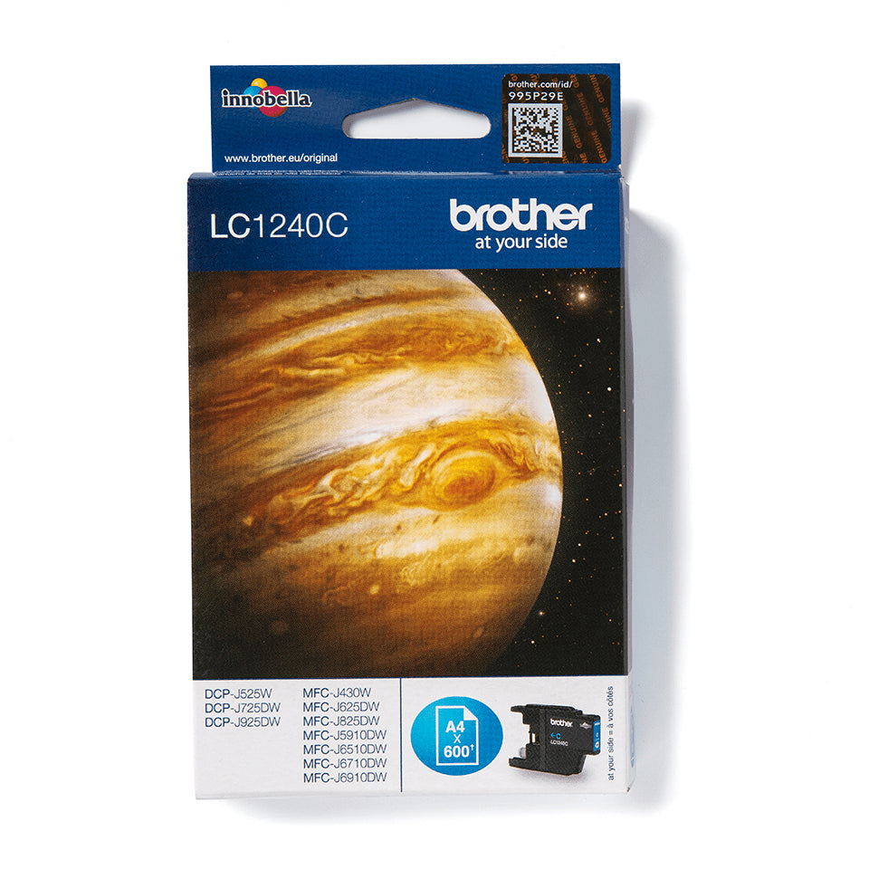 Brother Tintenpatrone LC1240C, Cyan, Hohe Reichweite, 600 Seiten – für BHM11 (A3)