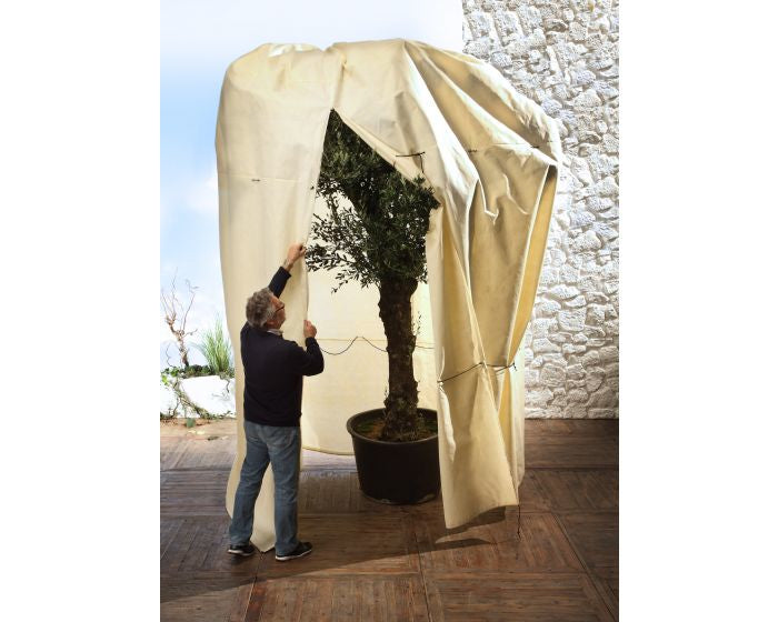 Bio Green Mammut Pflanzensack – für Topfpflanzen, Stauden & Bäume – Fleece, Beige – 250 × 360 cm