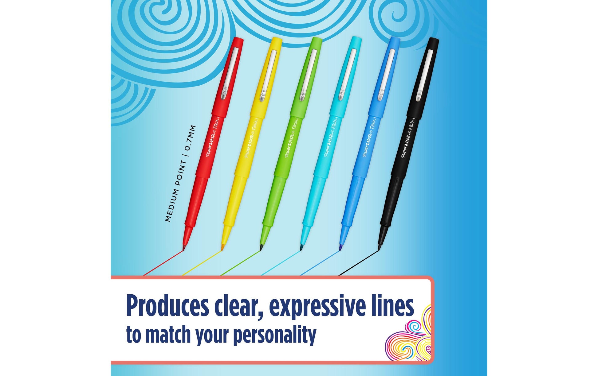 Papermate Flair Fineliner Set – 0,7 mm, sortiert, Tinte auf Wasserbasis