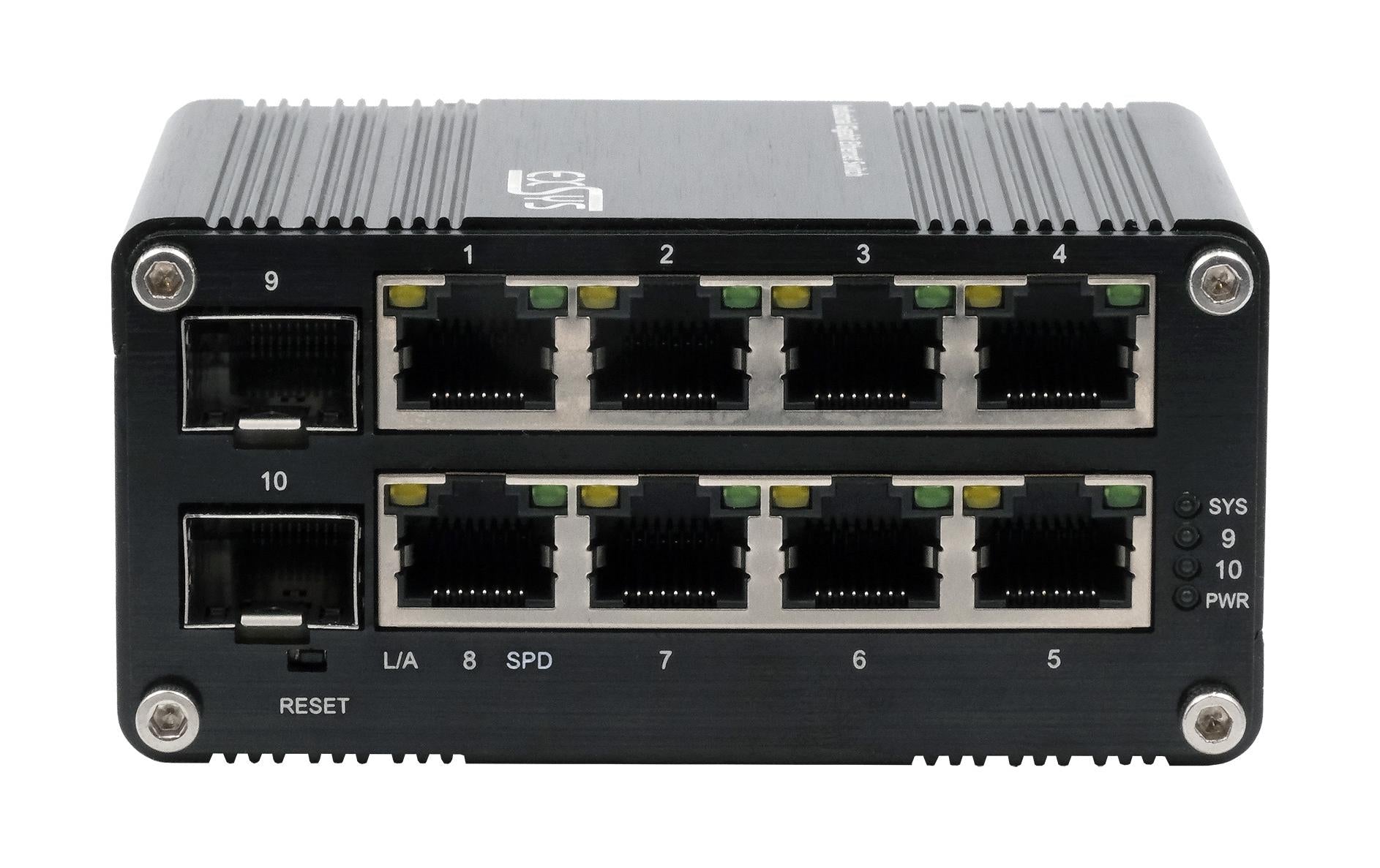 EXSYS EX-62035M-SFP – Managed Switch – 8× 1G, 2× SFP, DIN-Rail