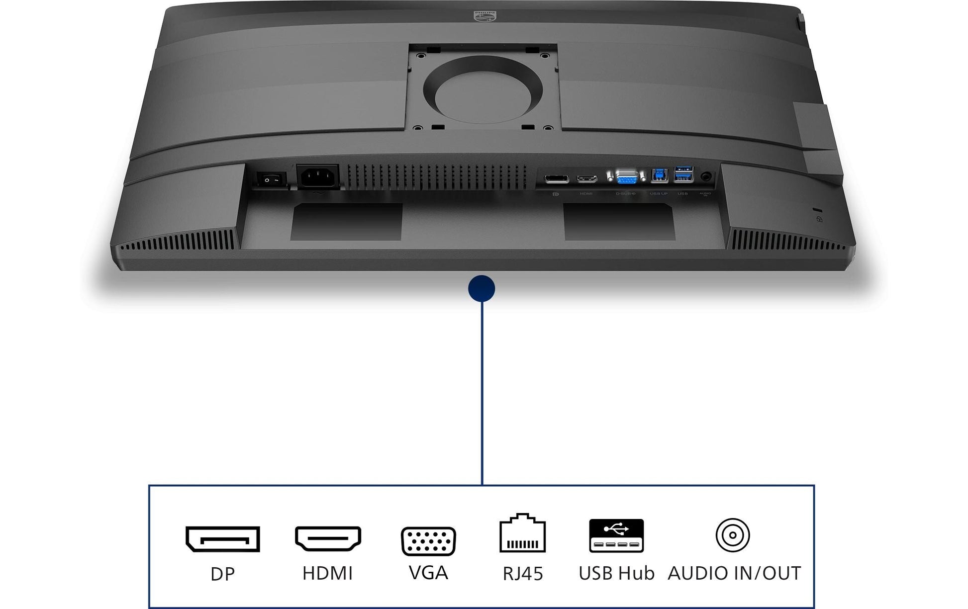 Philips 24B2N4200/00 – Monitor, 23,8", 120 Hz, 300 cd/m², Integrierte Lautsprecher, USB-Hub, Adaptive Sync, Grau