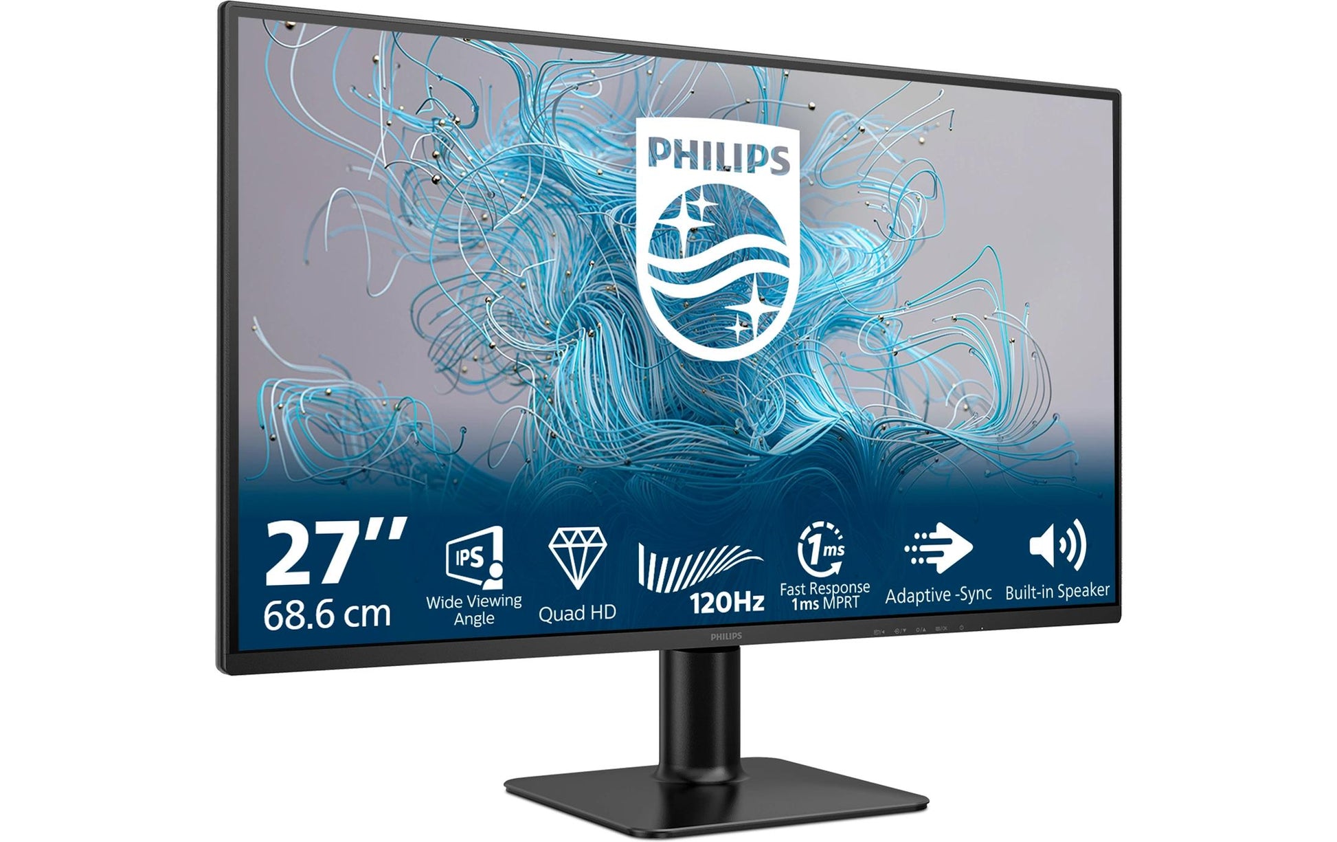 Philips 27E2N2500/00 – Monitor, 27", 2560 × 1440 (WQHD), IPS, 120 Hz, 300 cd/m², Adaptive Sync, Schwarz