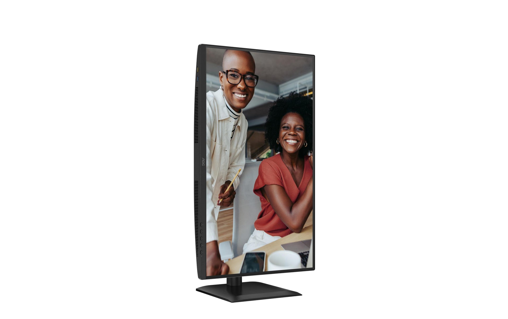 AOC Q27E4U – Monitor, 27", IPS, 120 Hz, 350 cd/m², USB-Hub, integrierte Lautsprecher, schwarz