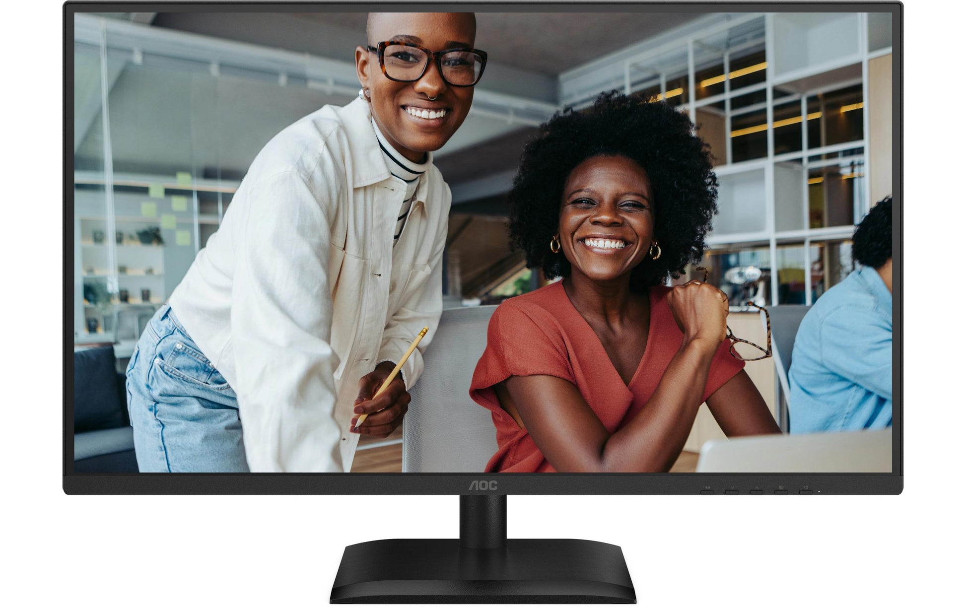AOC Q27E4U – Monitor, 27", IPS, 120 Hz, 350 cd/m², USB-Hub, integrierte Lautsprecher, schwarz