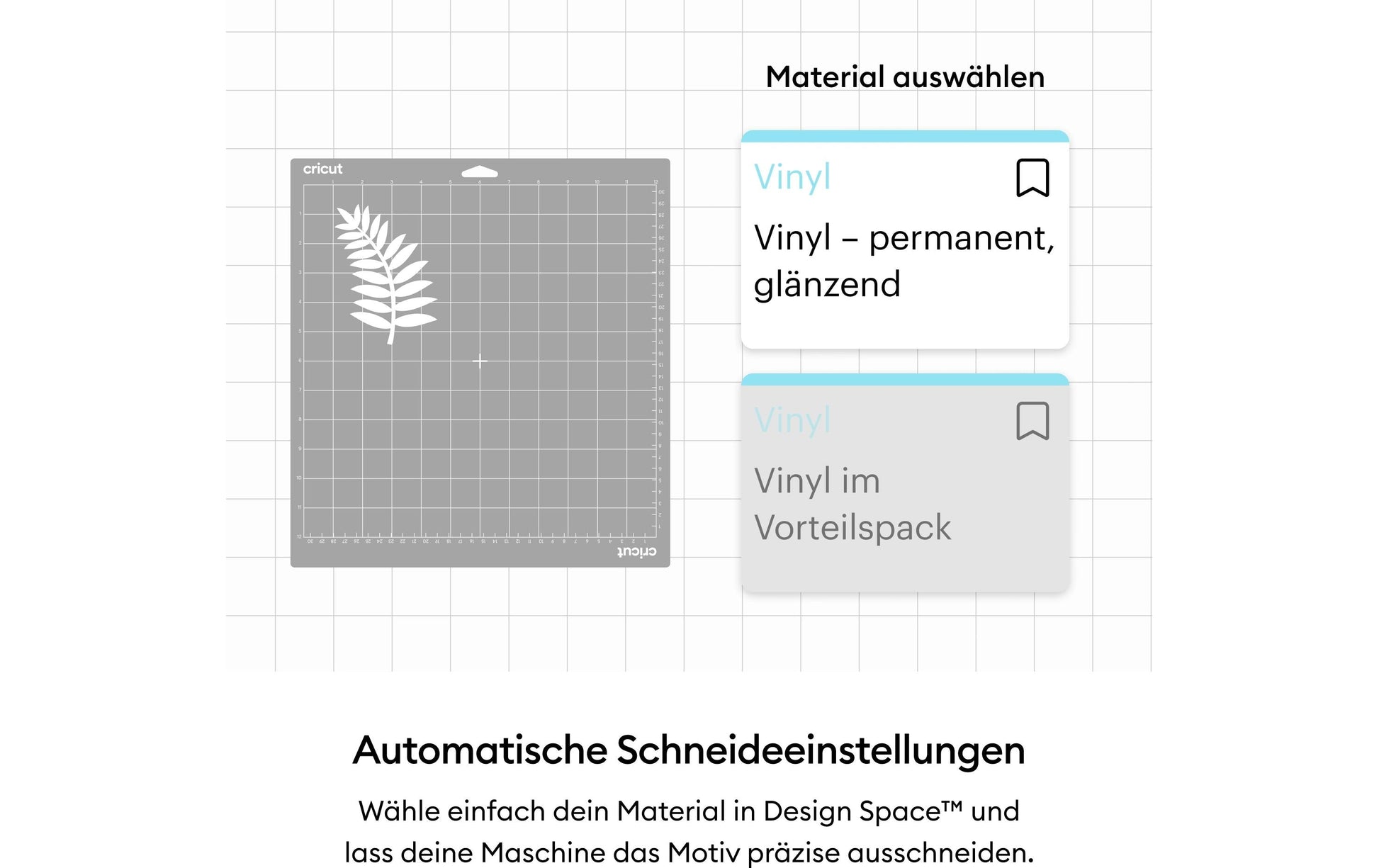 Cricut Vinylfolie Premium Brushed – 30,5 × 61 cm, mehrfarbig – selbstklebend, für Schneideplotter