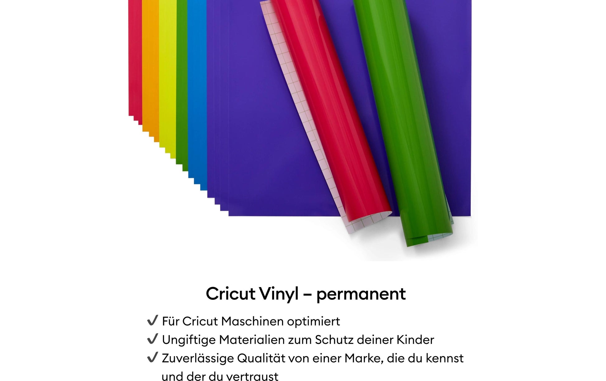 Cricut Vinylfolie Premium Brushed – 30,5 × 61 cm, mehrfarbig – selbstklebend, für Schneideplotter