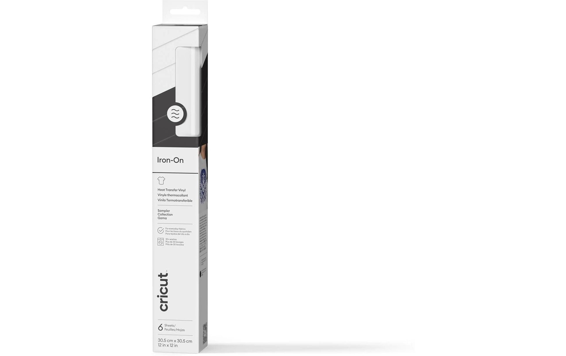 Cricut Aufbügelfolie Starterset – 30,5 × 30,5 cm, Schwarz, Weiss – für Schneideplotter