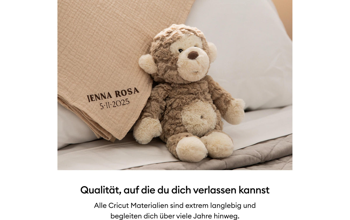 Cricut Aufbügelfolie Starterset – 30,5 × 30,5 cm, Schwarz, Weiss – für Schneideplotter