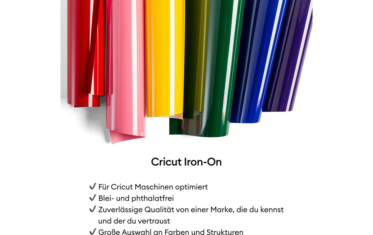 Cricut Aufbügelfolie Starterset – 30,5 × 30,5 cm, Schwarz, Weiss – für Schneideplotter