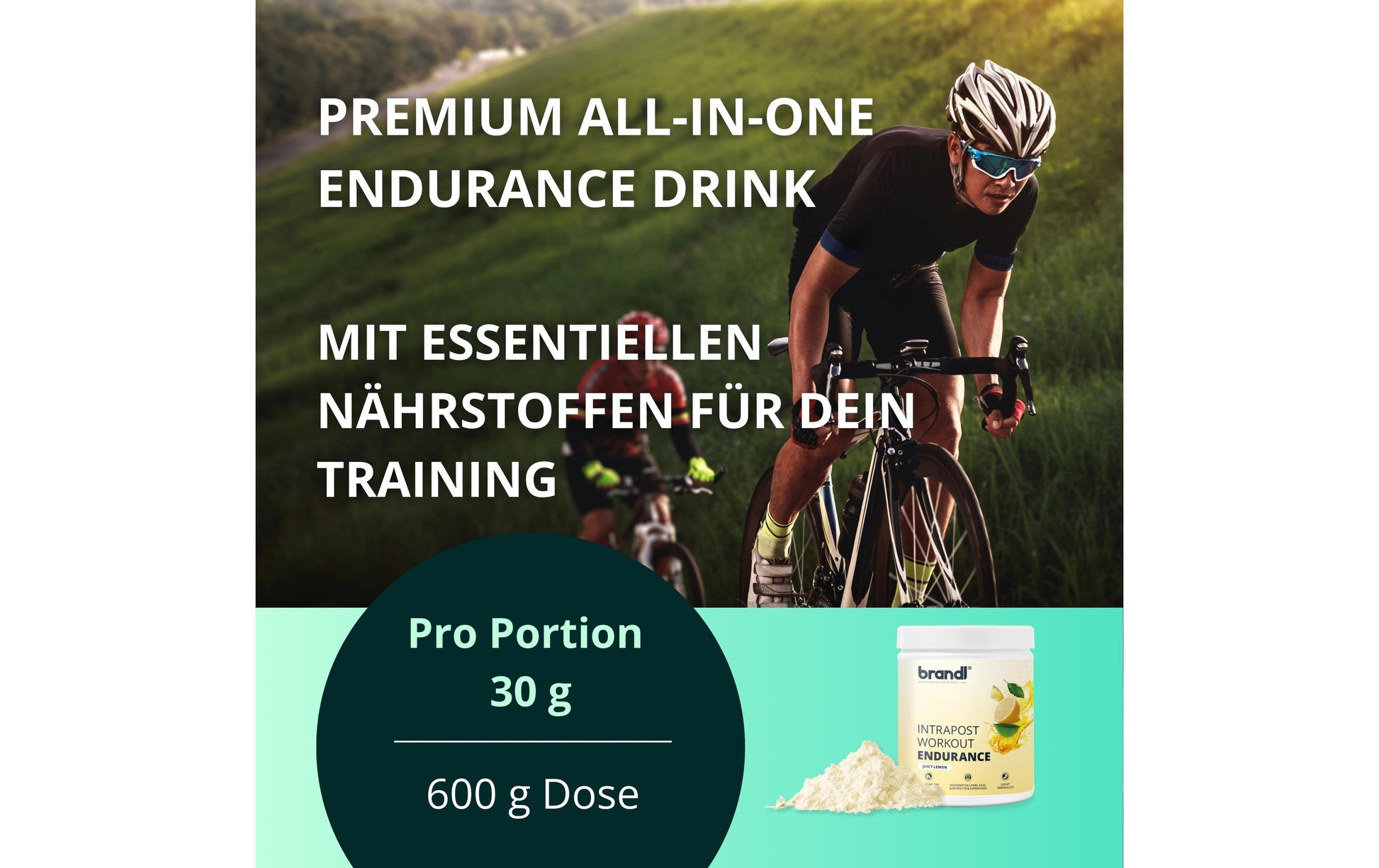 Brandl-nutrition Sportgetränk-Konzentrat, Zitrone, Vegan – 600 g