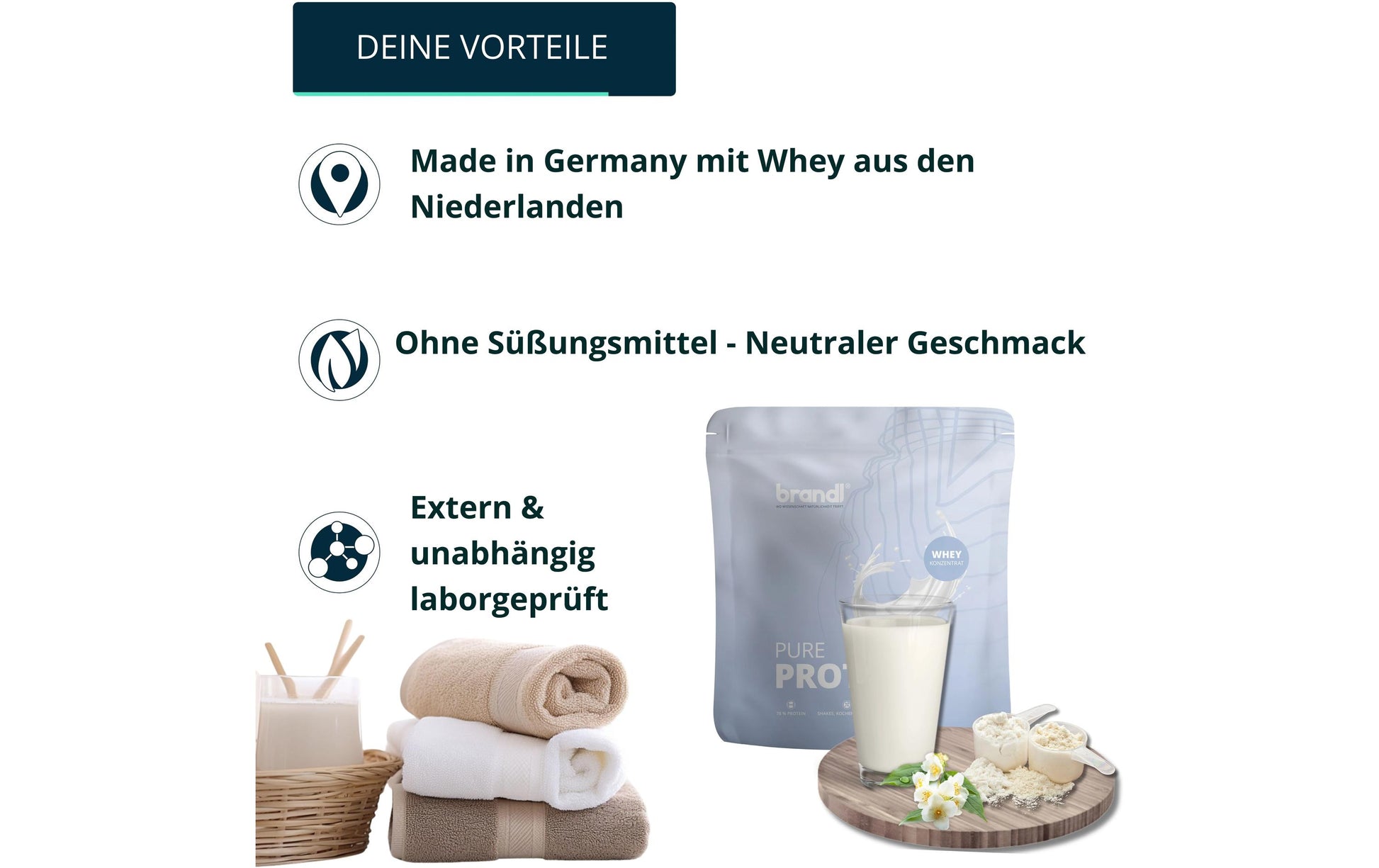 Brandl-nutrition Whey Protein Neutral – 1 kg