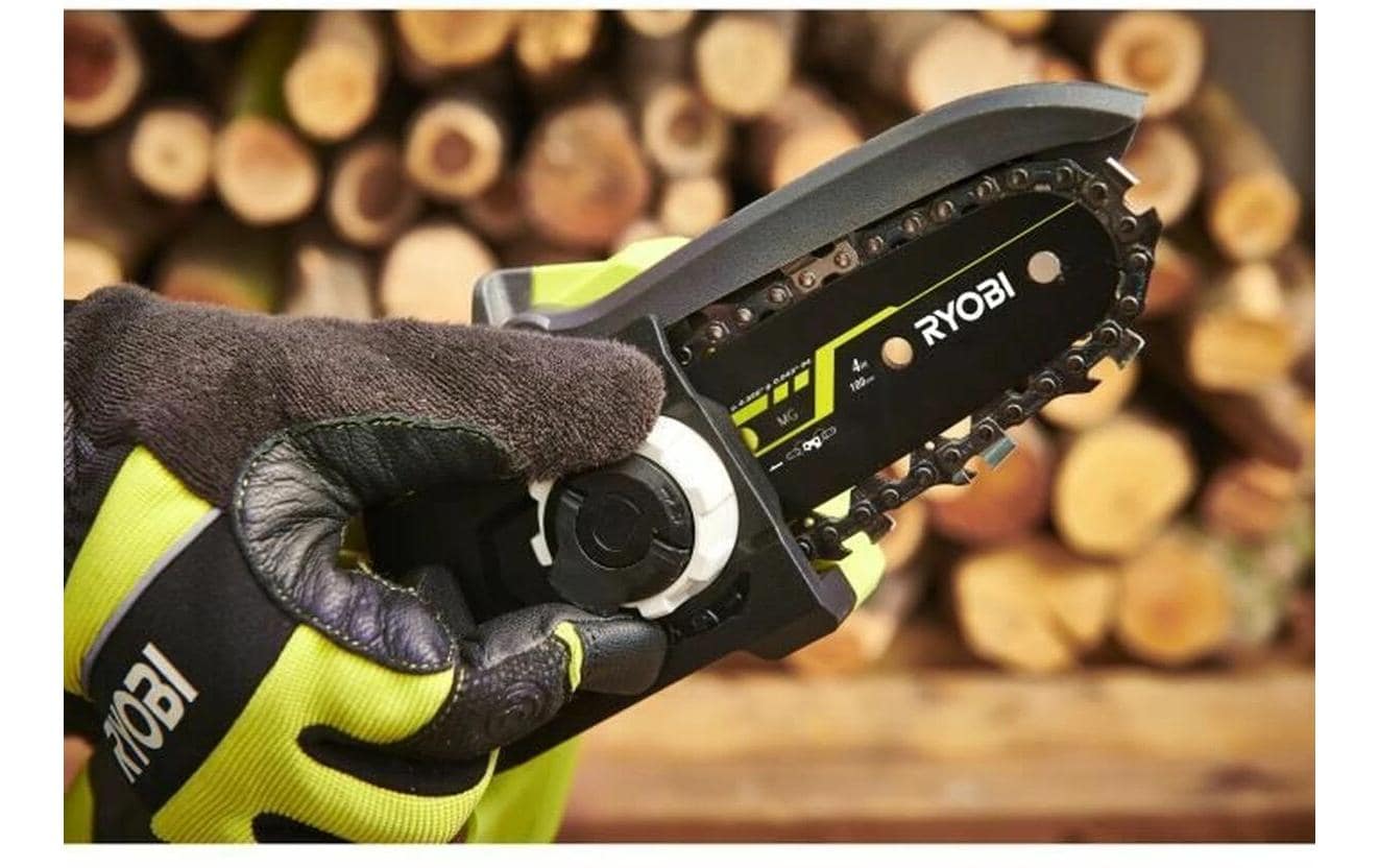 Ryobi RY18PSX10A-0 Akku-Einhand-Kettensäge – 18 V – Schwertlänge 100 mm – Solo – ONE+