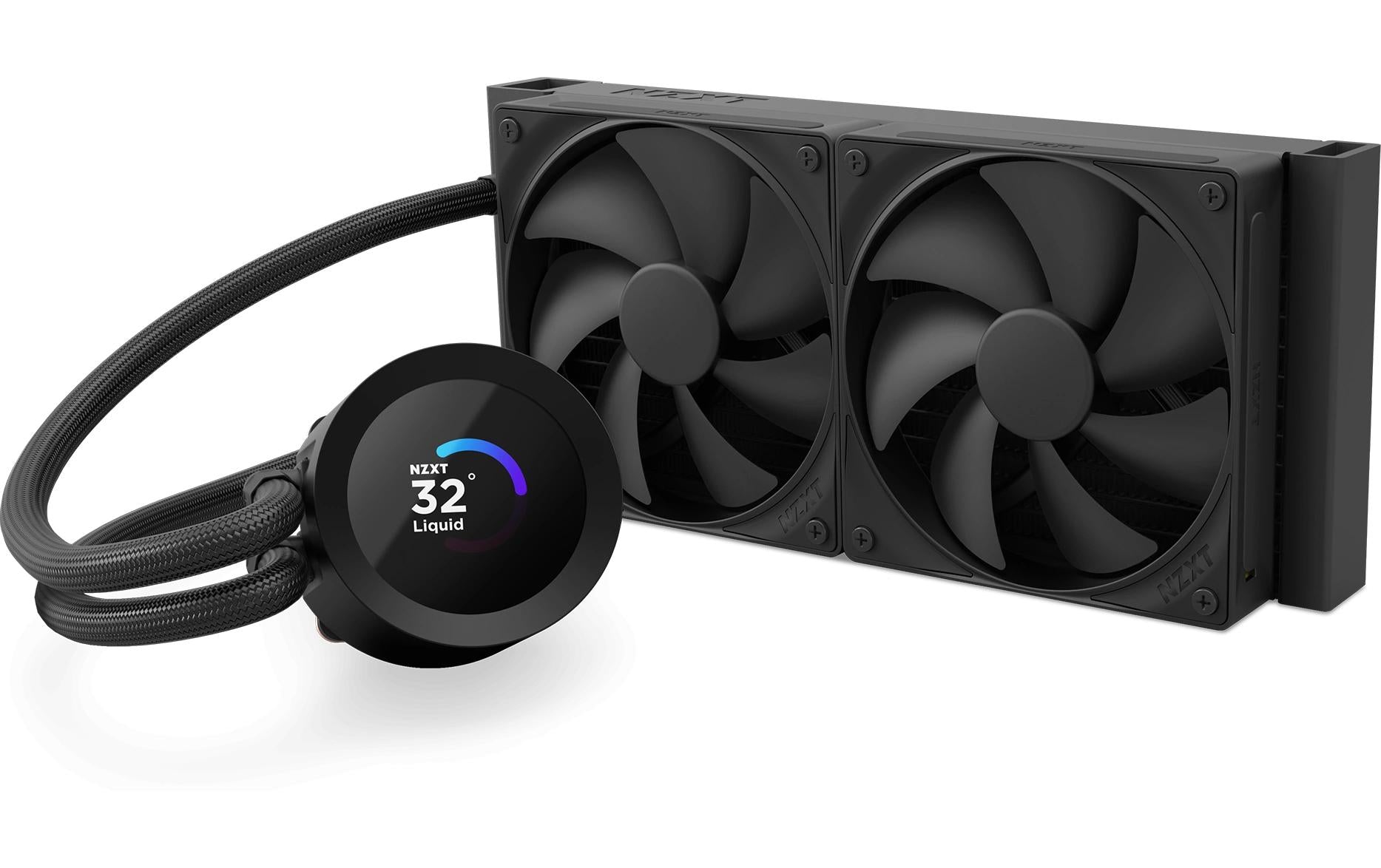NZXT Kraken Plus 280 – All-in-One-Flüssigkeitskühler – 2×140 mm Lüfter, für LGA 1700, AM4, AM5 und andere, Schwarz