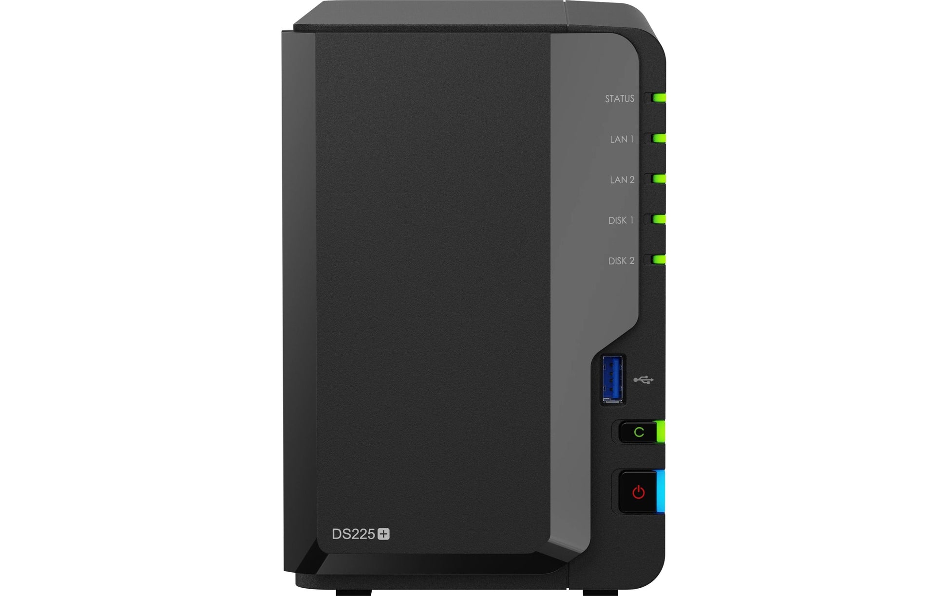 Synology DS225+ – 2-Bay Desktop NAS – Intel Celeron J4125, 2 GB RAM, 2.5GbE, DSM, 24 TB HDD vorinstalliert