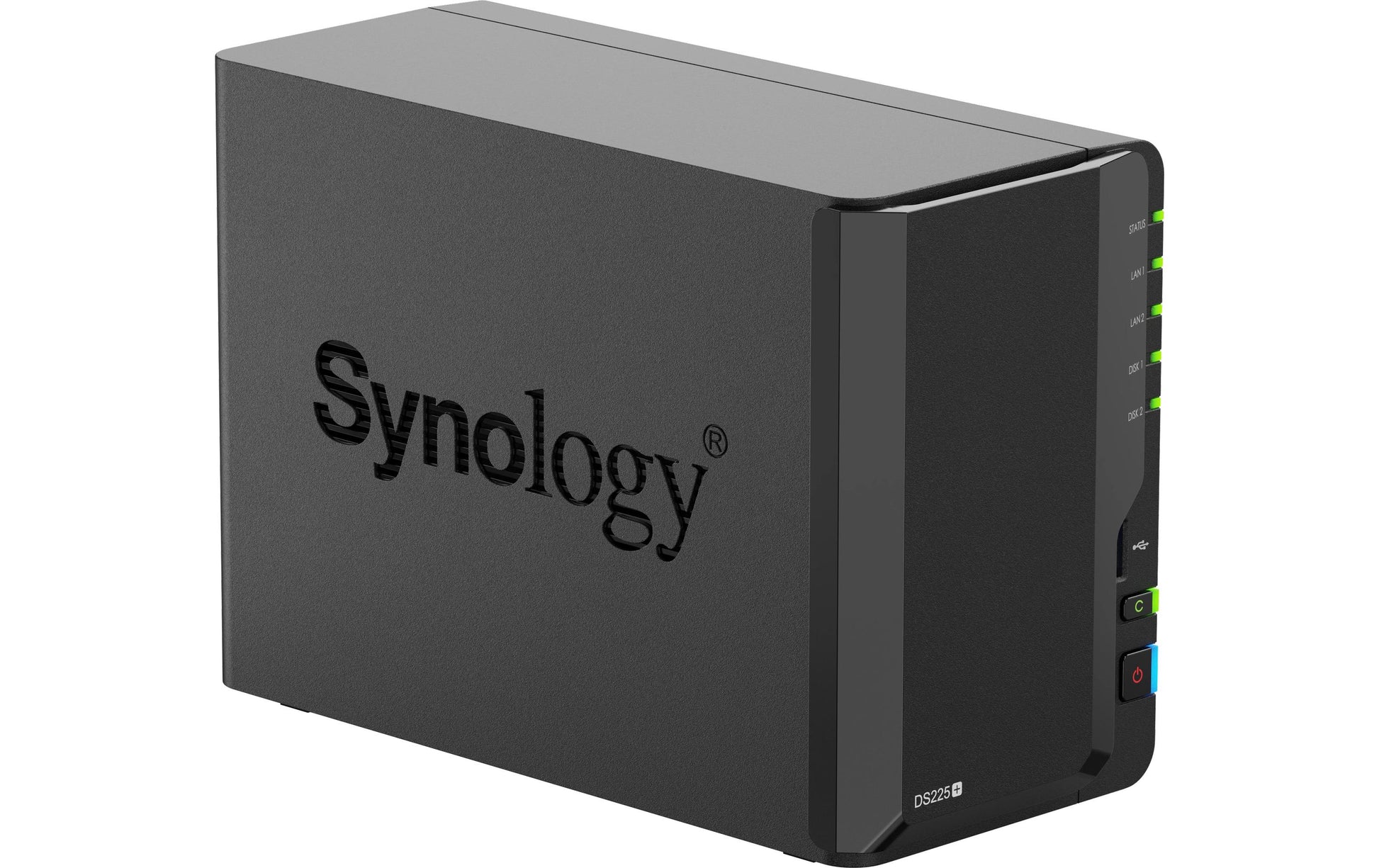 Synology DS225+ – 2-Bay Desktop NAS – Intel Celeron J4125, 2 GB RAM, 2,5GbE, 12 TB (vorinstalliert)
