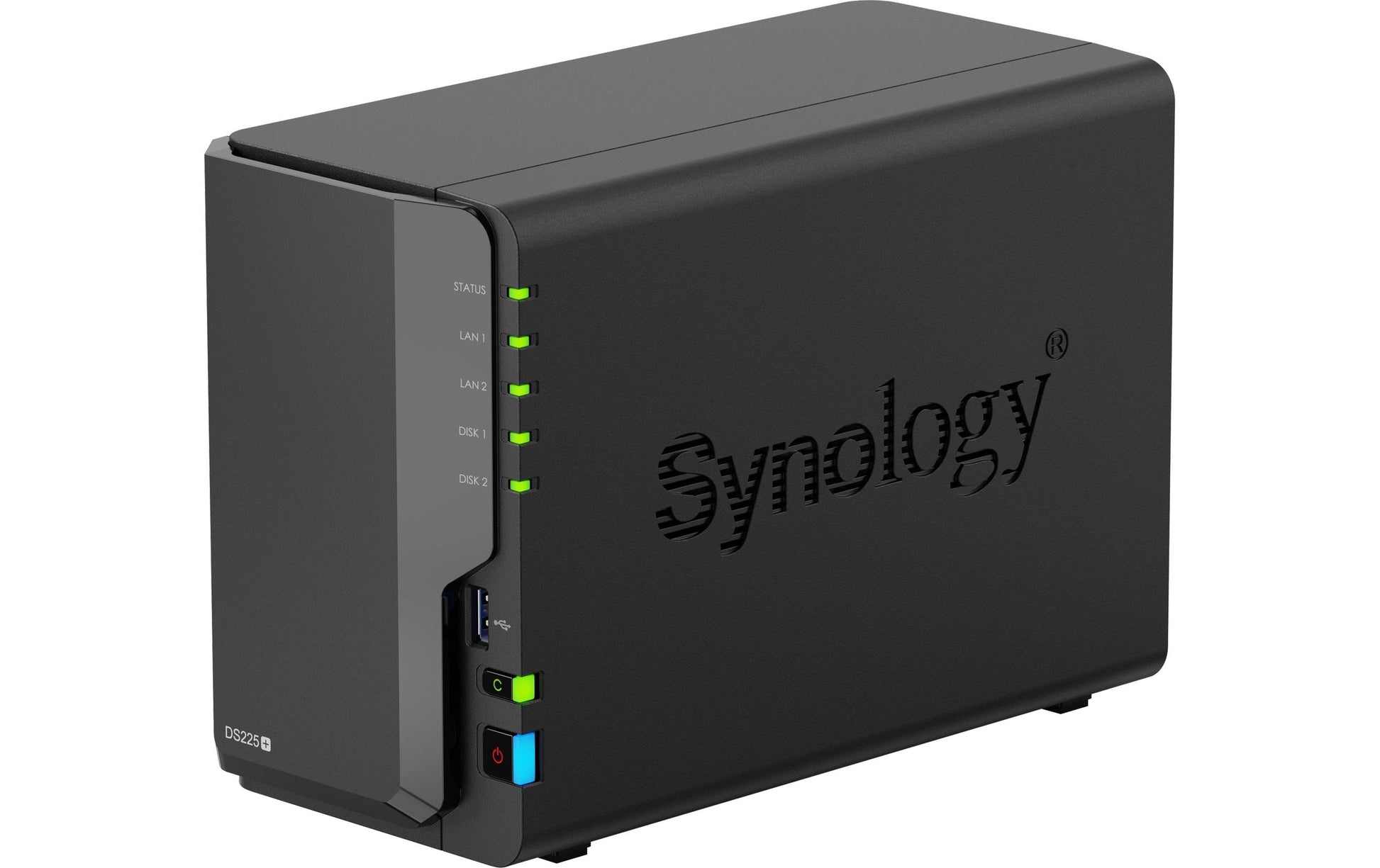 Synology DS225+ – 2-Bay Desktop NAS – Intel Celeron J4125, 2 GB RAM, 2,5GbE, DSM, 8 TB HDD vorinstalliert