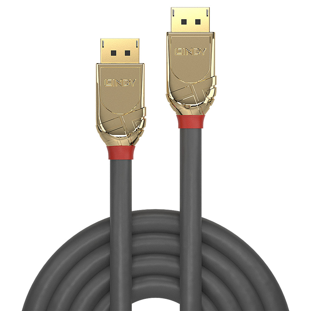 Lindy DisplayPort-zu-DisplayPort-Kabel – 15 m, DisplayPort 1.2, Gold