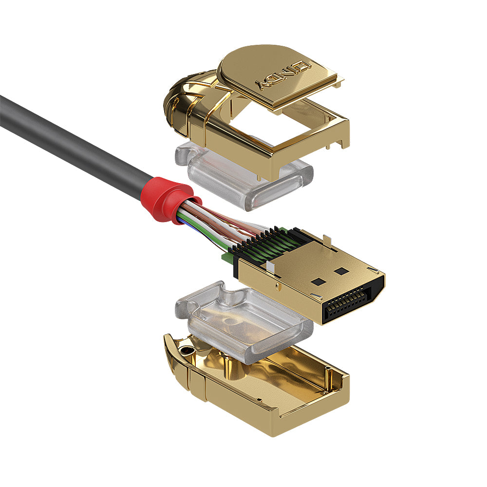 Lindy DisplayPort-zu-DisplayPort-Kabel – 15 m, DisplayPort 1.2, Gold