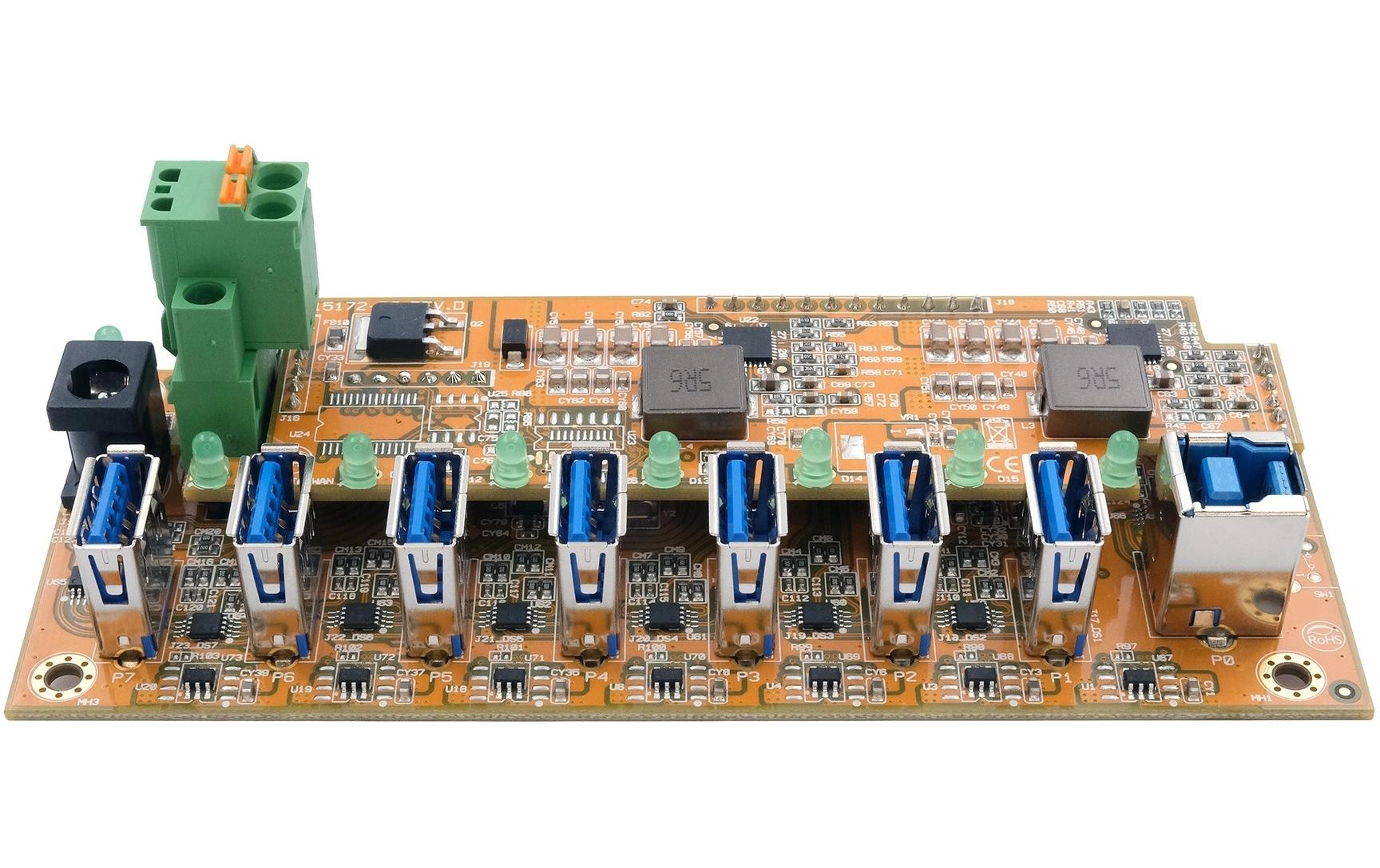 EXSYS EX-1187HMVS-2-PL USB-Hub – USB-B, 7× USB-A