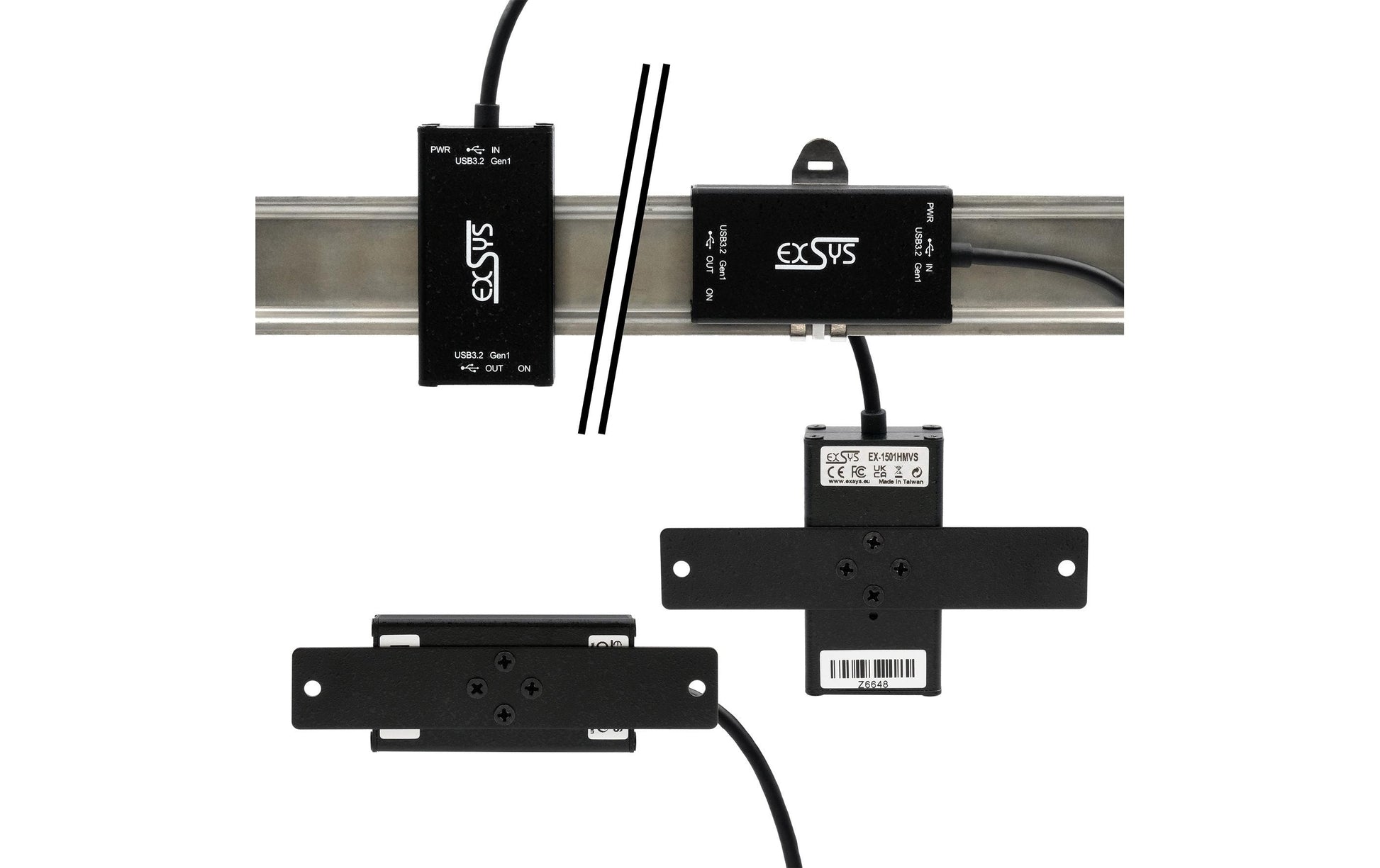 EXSYS EX-1501HMVS-C USB-Hub – USB-C, 1× USB-A, 5 Gbit/s