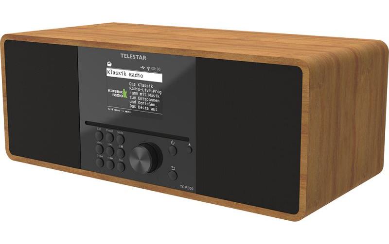 Telestar TOP 300 – DAB-/Internetradio – Tischradio – DAB+, UKW, CD, Bluetooth – Braun