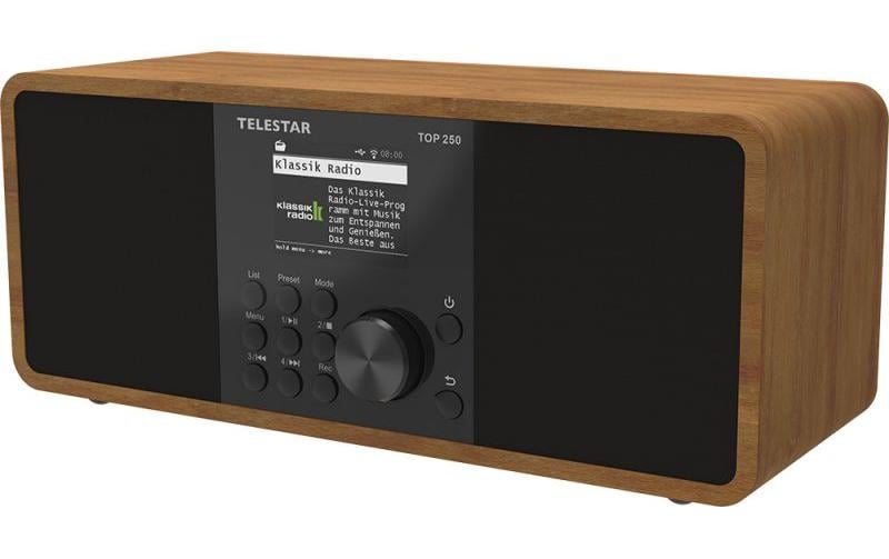 Telestar TOP 250 – DAB-/Internetradio – Tischradio – DAB+, UKW, USB, Bluetooth – Braun