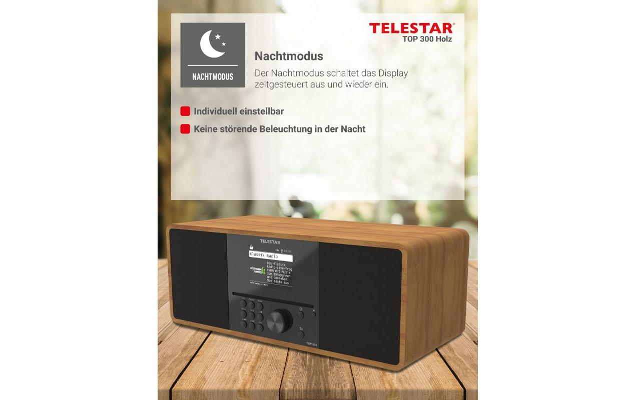Telestar TOP 300 – DAB-/Internetradio – Tischradio – DAB+, UKW, CD, Bluetooth – Braun