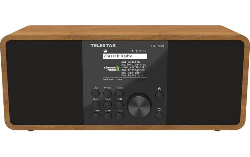 Telestar TOP 250 – DAB-/Internetradio – Tischradio – DAB+, UKW, USB, Bluetooth – Braun