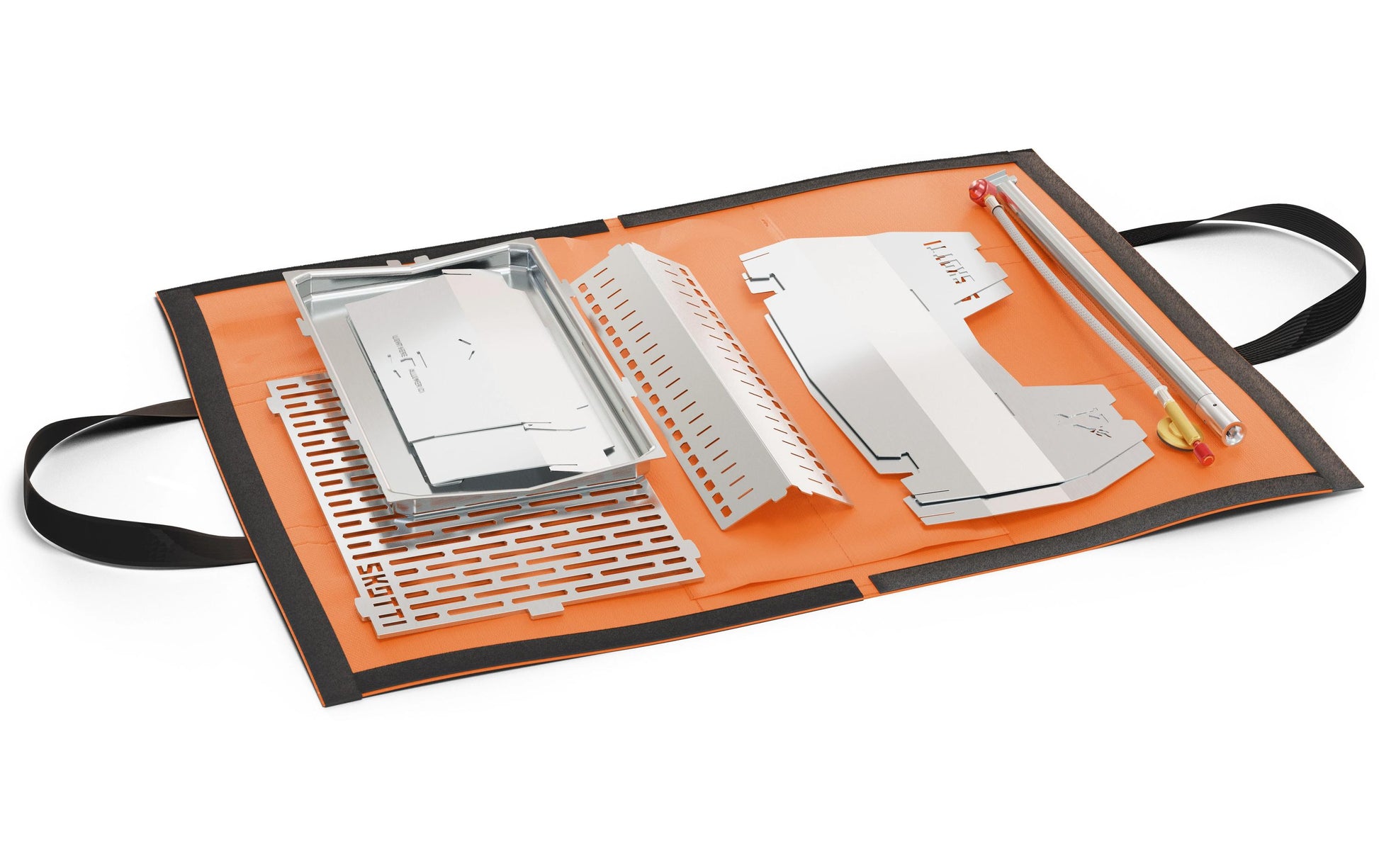 Skotti Gasgrill – 2,1 kW, Grillfläche 21 × 30,4 cm – Silber/Edelstahl