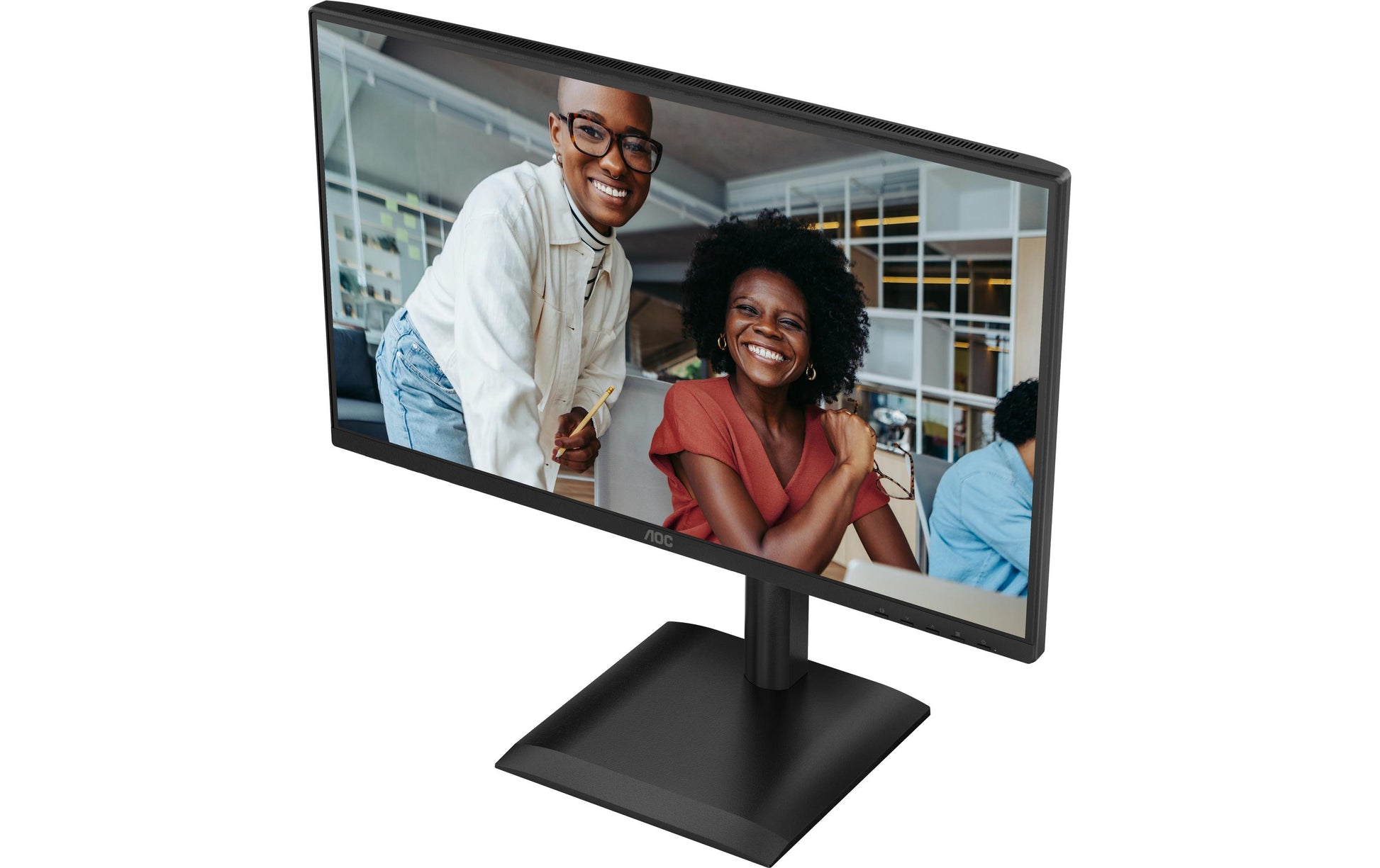 AOC 24E4U – Monitor, 23,8", IPS, 120 Hz, 300 cd/m², USB-Hub, Integrierte Lautsprecher, VESA 100 × 100, Schwarz