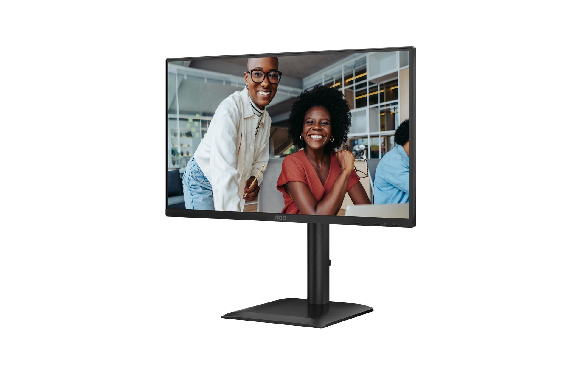 AOC 24E4U – Monitor, 23,8", IPS, 120 Hz, 300 cd/m², USB-Hub, Integrierte Lautsprecher, VESA 100 × 100, Schwarz