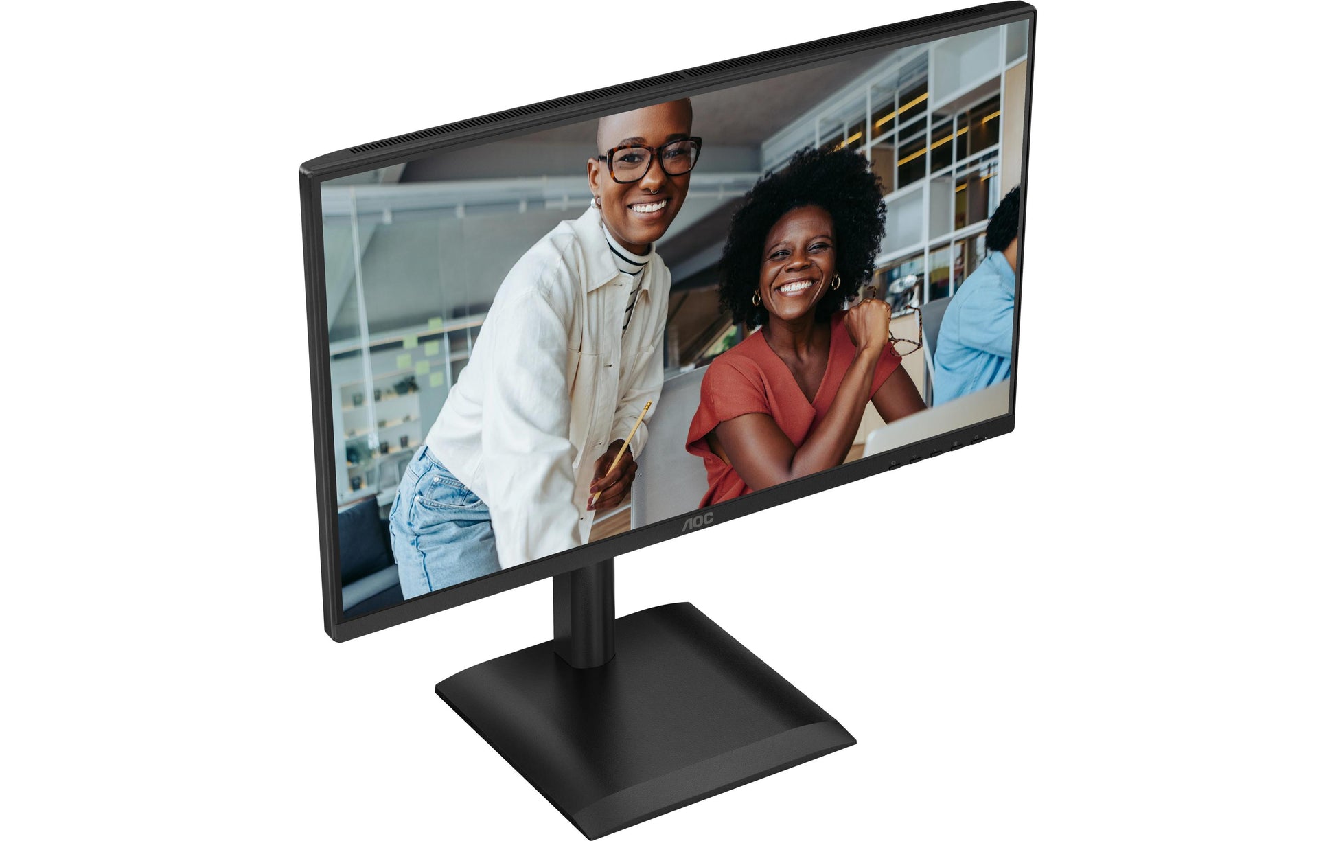 AOC 24E4U – Monitor, 23,8", IPS, 120 Hz, 300 cd/m², USB-Hub, Integrierte Lautsprecher, VESA 100 × 100, Schwarz