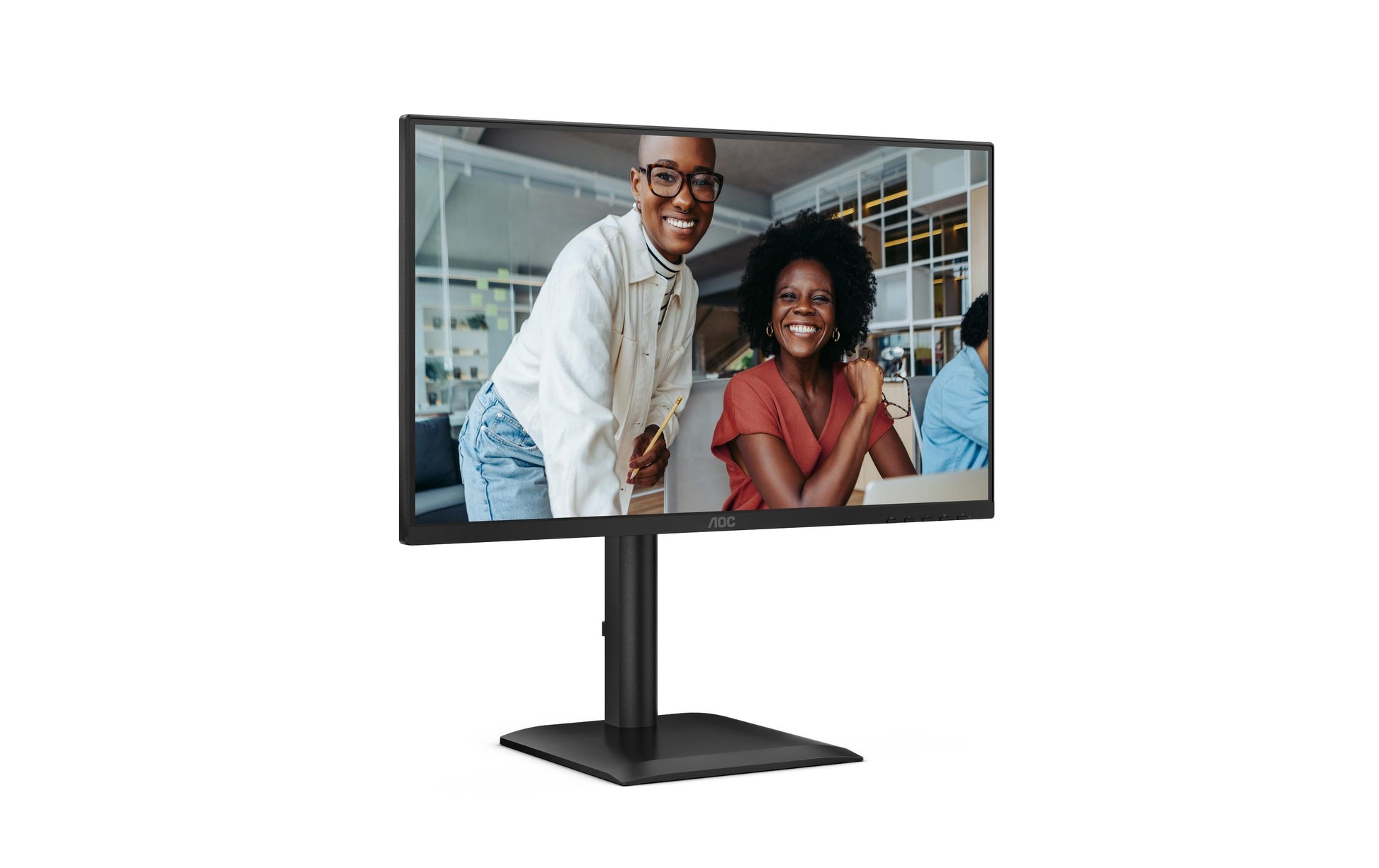 AOC 24E4U – Monitor, 23,8", IPS, 120 Hz, 300 cd/m², USB-Hub, Integrierte Lautsprecher, VESA 100 × 100, Schwarz