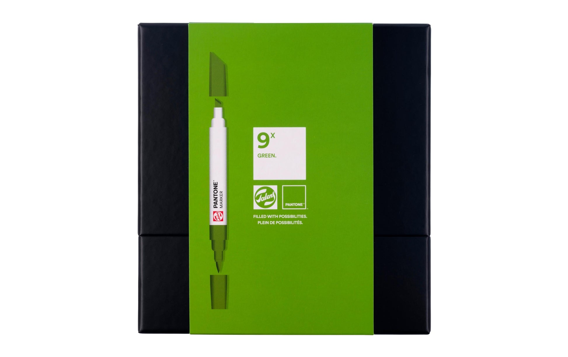 Talens Non-Permanent-Marker Pantone – grün – 9er-Set
