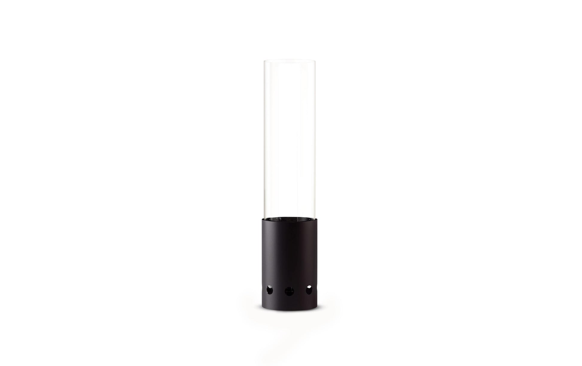 Gardenflare Tischfeuer – Ø 20 × 50,1 cm – Borosilikatglas & Edelstahl, schwarz