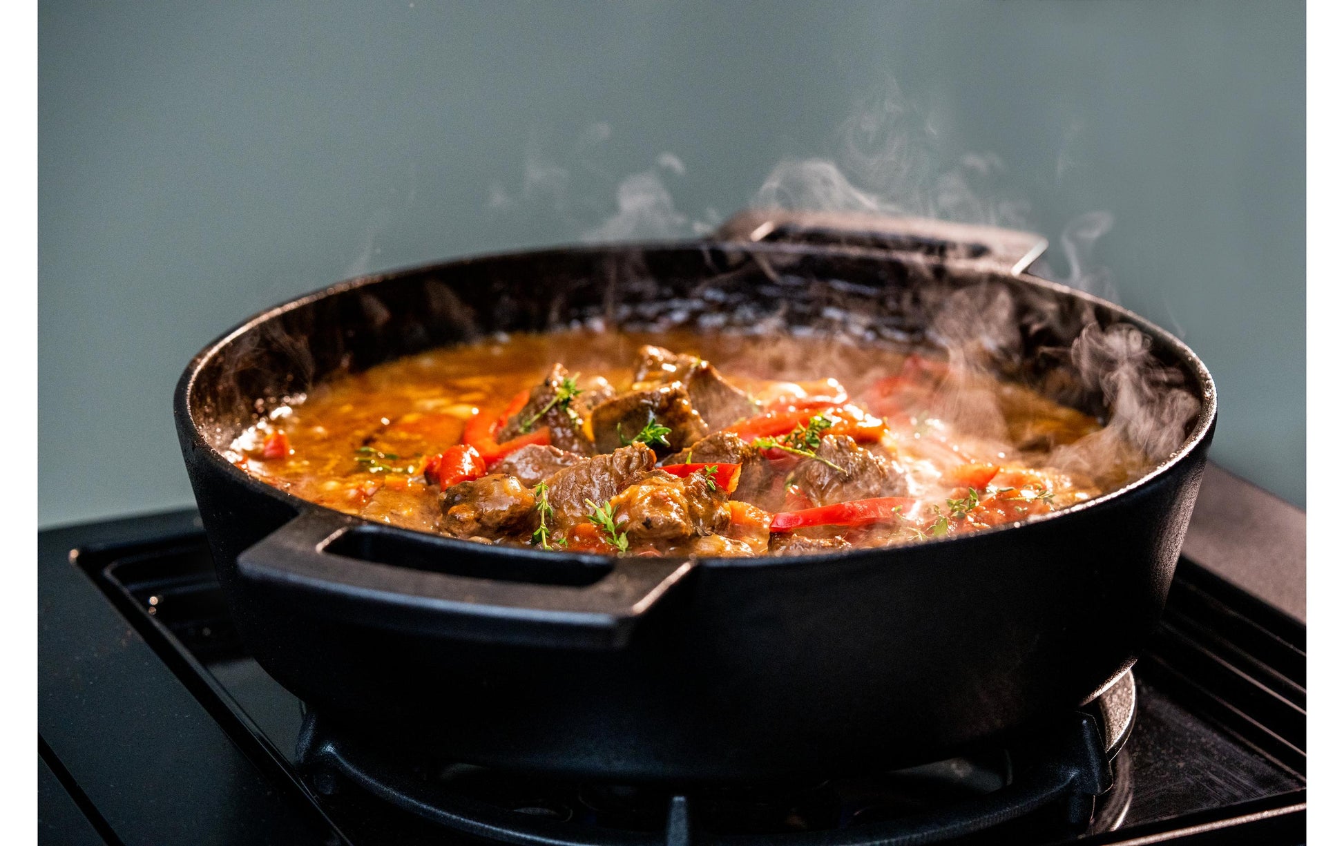 OUTDOORCHEF Kochtopf – 1 l, Ø 23 cm, Gusseisen, Schwarz