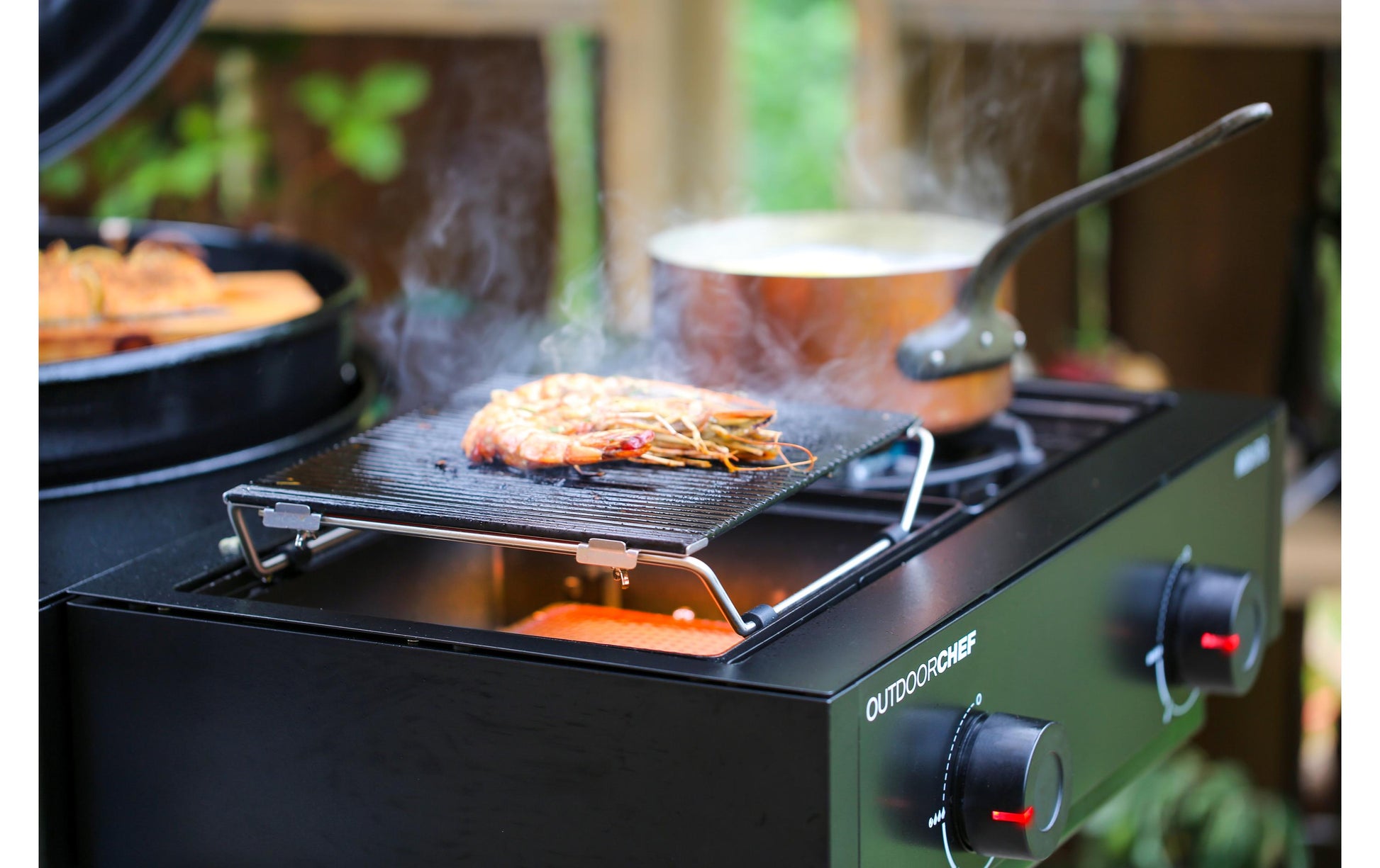 OUTDOORCHEF Fonduepfanne BLAZINGLAS XL – 24,2×34,2×5,6 cm, Schwarz