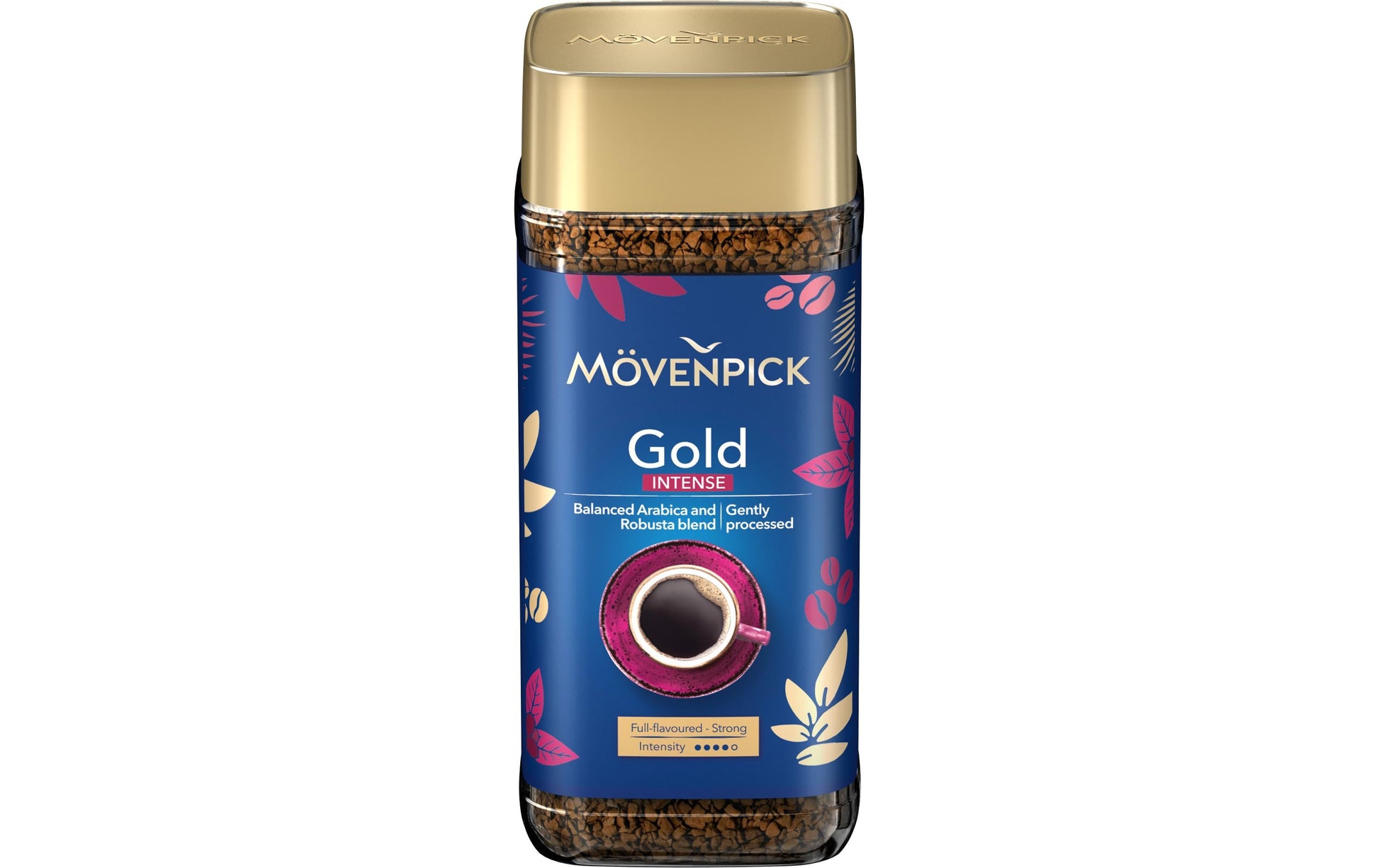 Mövenpick Gold Intense – Instantgetränk – Kaffee, Intensität 4, 100 g