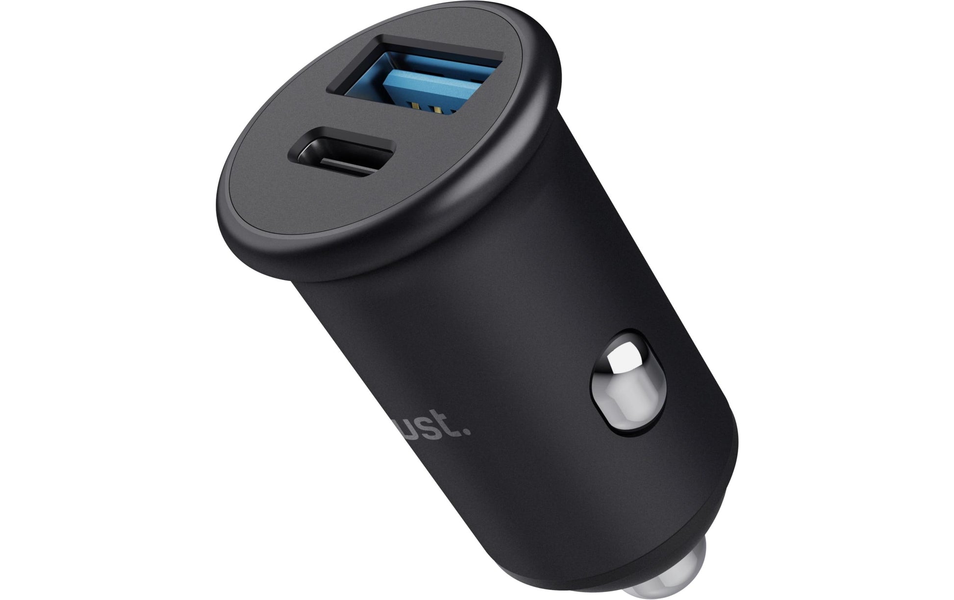 Trust Maxo Auto-Ladegerät 38 W – USB-C×1, USB-A×1 – PD, QC 3.0, PPS – für 12–24 V Fahrzeuge – Schwarz