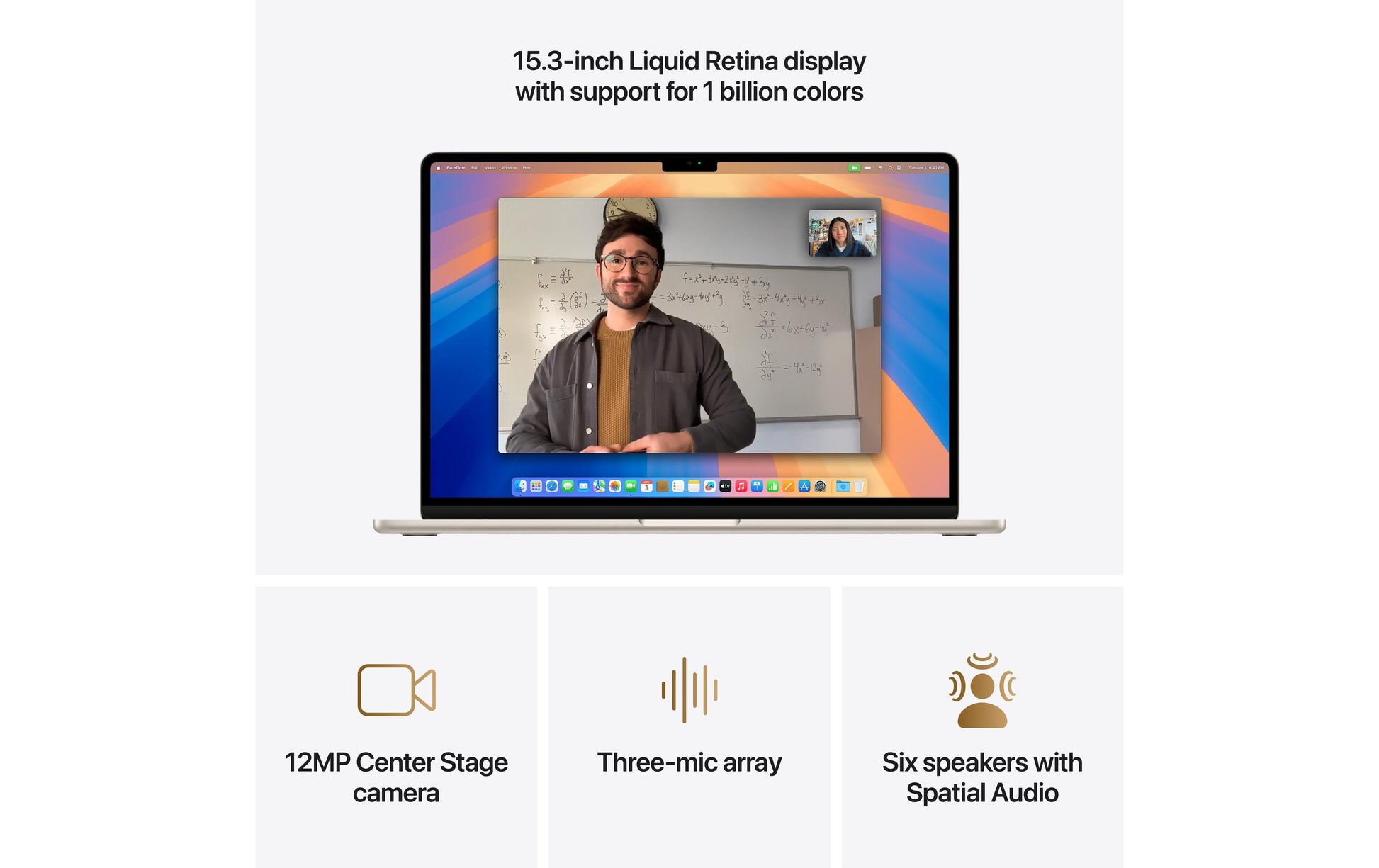 Apple 15,3" MacBook Air (M4) Starlight – macOS Sequoia