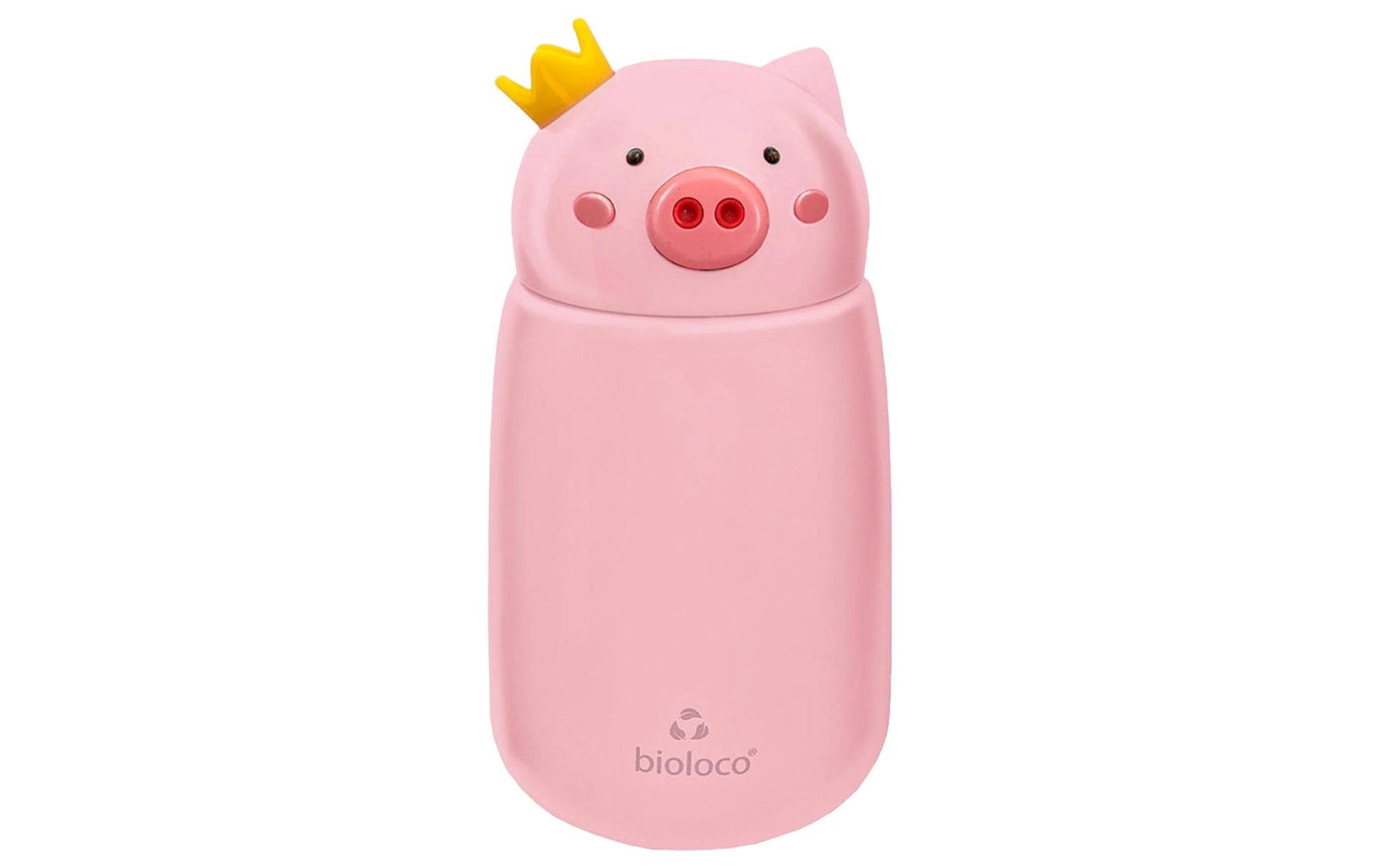 BioLoco Piglet Isolierflasche 320 ml – doppelwandig 8 h heiss/8 h kalt, Edelstahl, BPA-frei