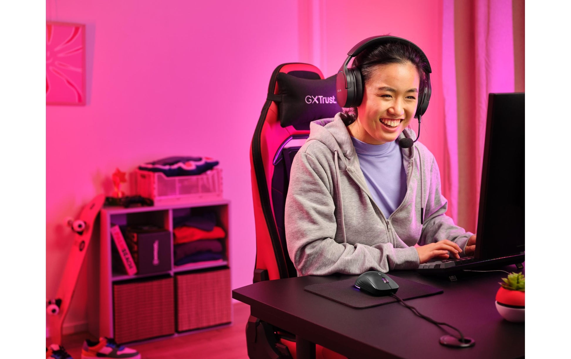 Trust GXT925 Redex II Gaming-Maus – kabelgebunden, 6 Tasten, für Rechtshänder, Beleuchtung, schwarz