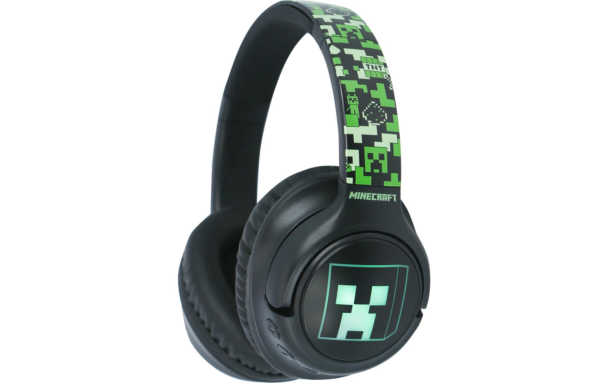 OTL Technologies OTL Minecraft Light Up Over-/On-Ear Kopfhörer – BT, Schwarz/Grün
