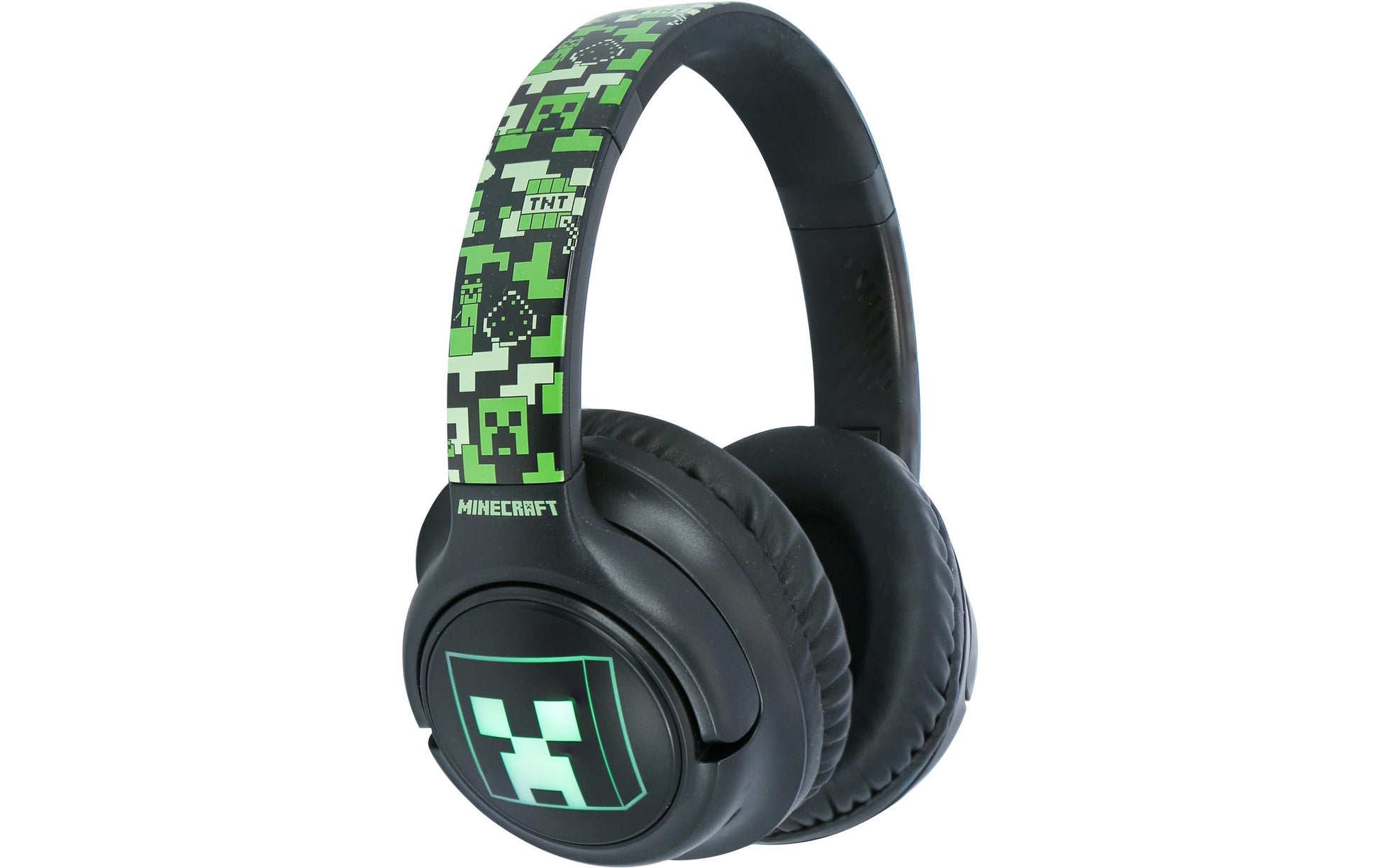 OTL Technologies OTL Minecraft Light Up Over-/On-Ear Kopfhörer – BT, Schwarz/Grün