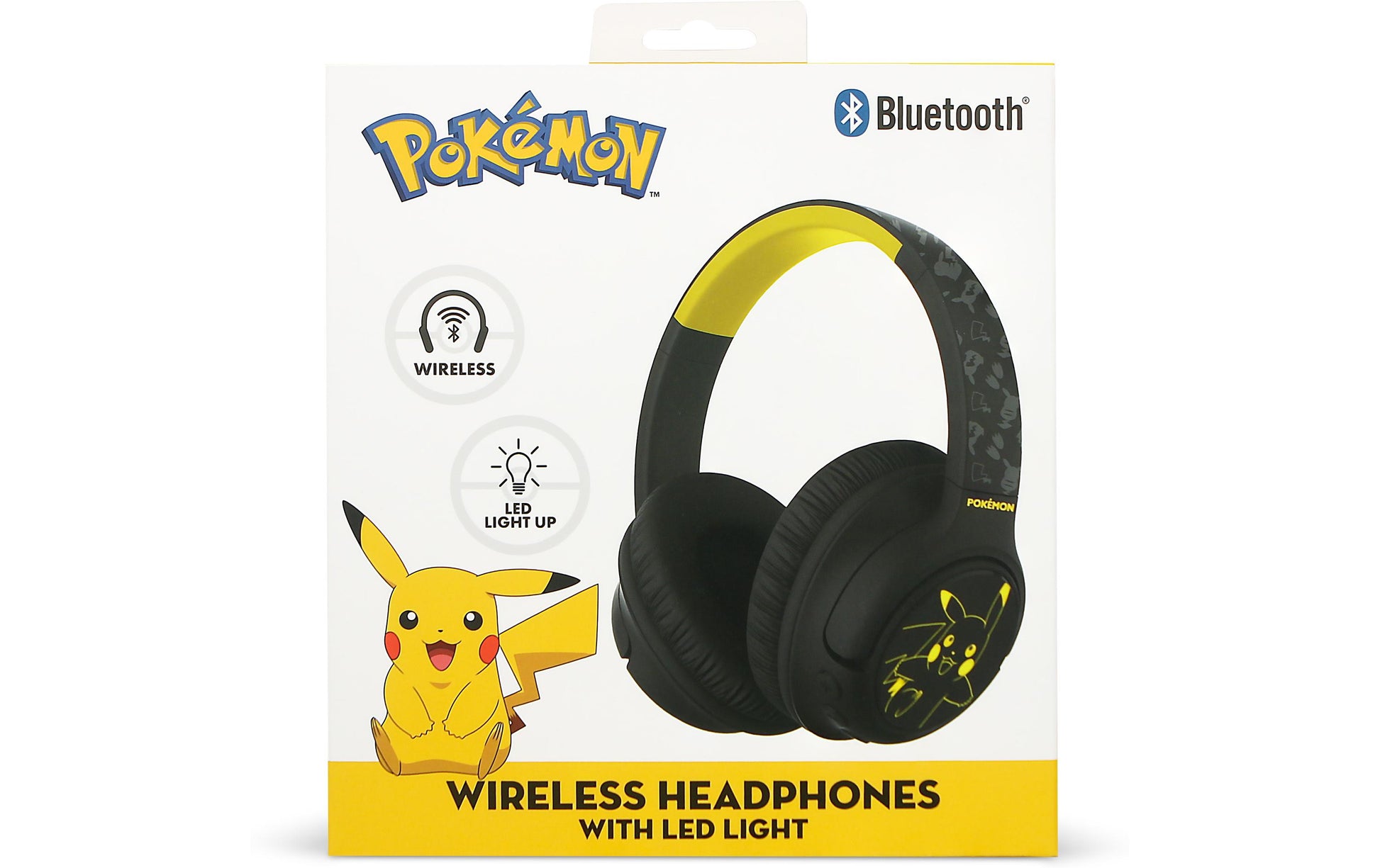 OTL Technologies OTL Pikachu Light Up Over-Ear Kopfhörer – BT, Gelb/Schwarz